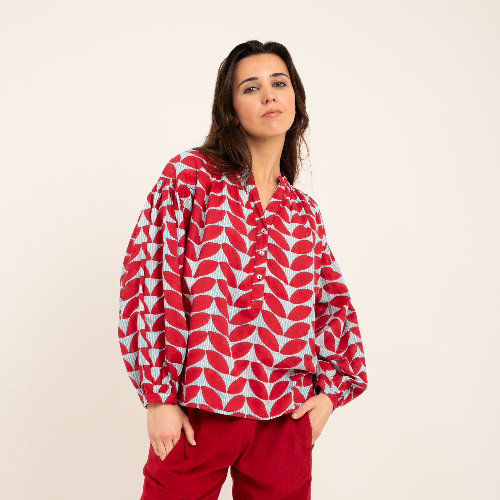 Michele Top Ananda 100% Organic Cotton - Red RED