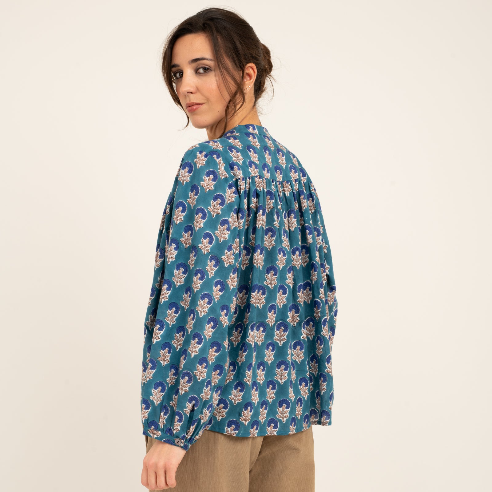 Julie Shirt Sathi Jaya 100% Organic Cotton - Blue BLUE