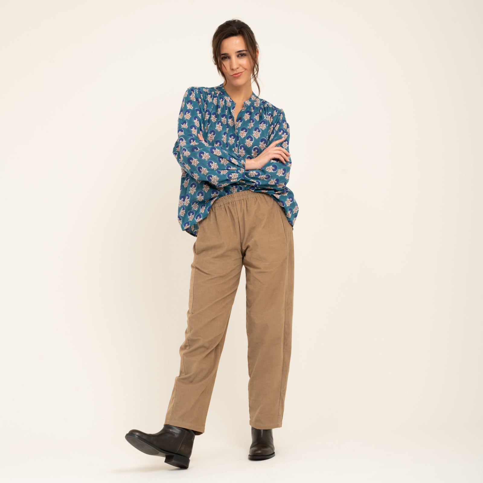 Julie Shirt Sathi Jaya 100% Organic Cotton - Blue BLUE
