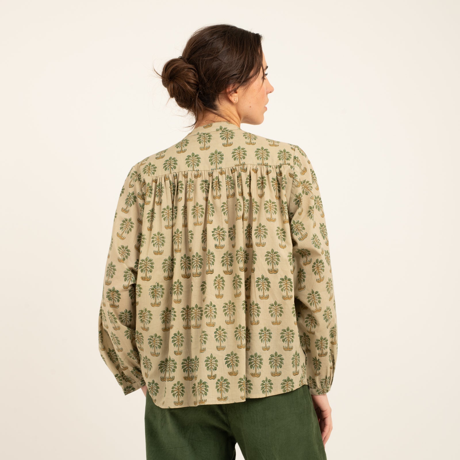 Julie Shirt Sathi Jaya 100% Organic Cotton - Green GREEN