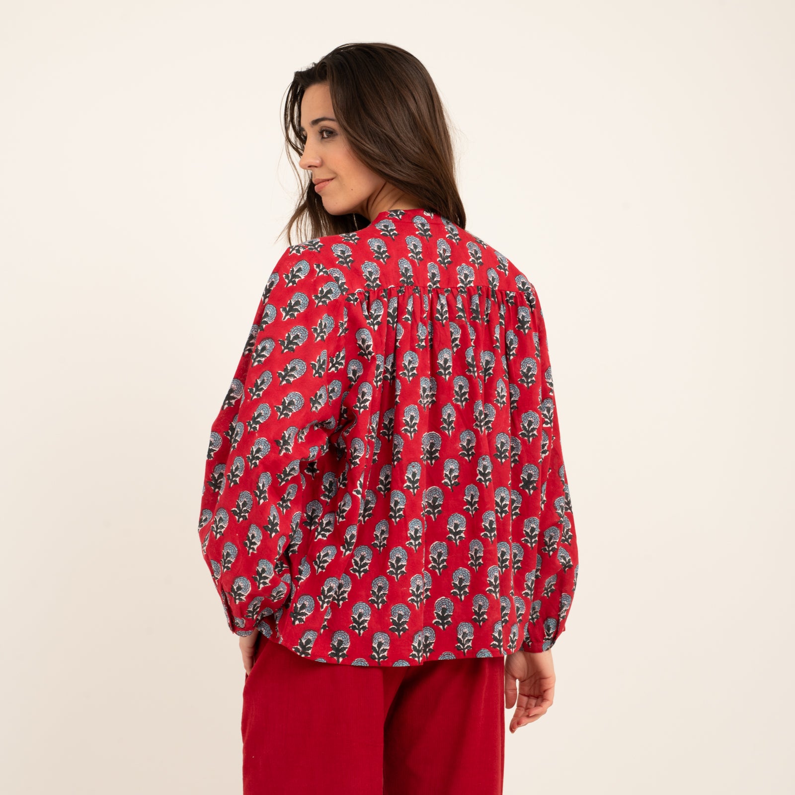 Julie Shirt Sathi Jaya 100% Organic Cotton - Red RED