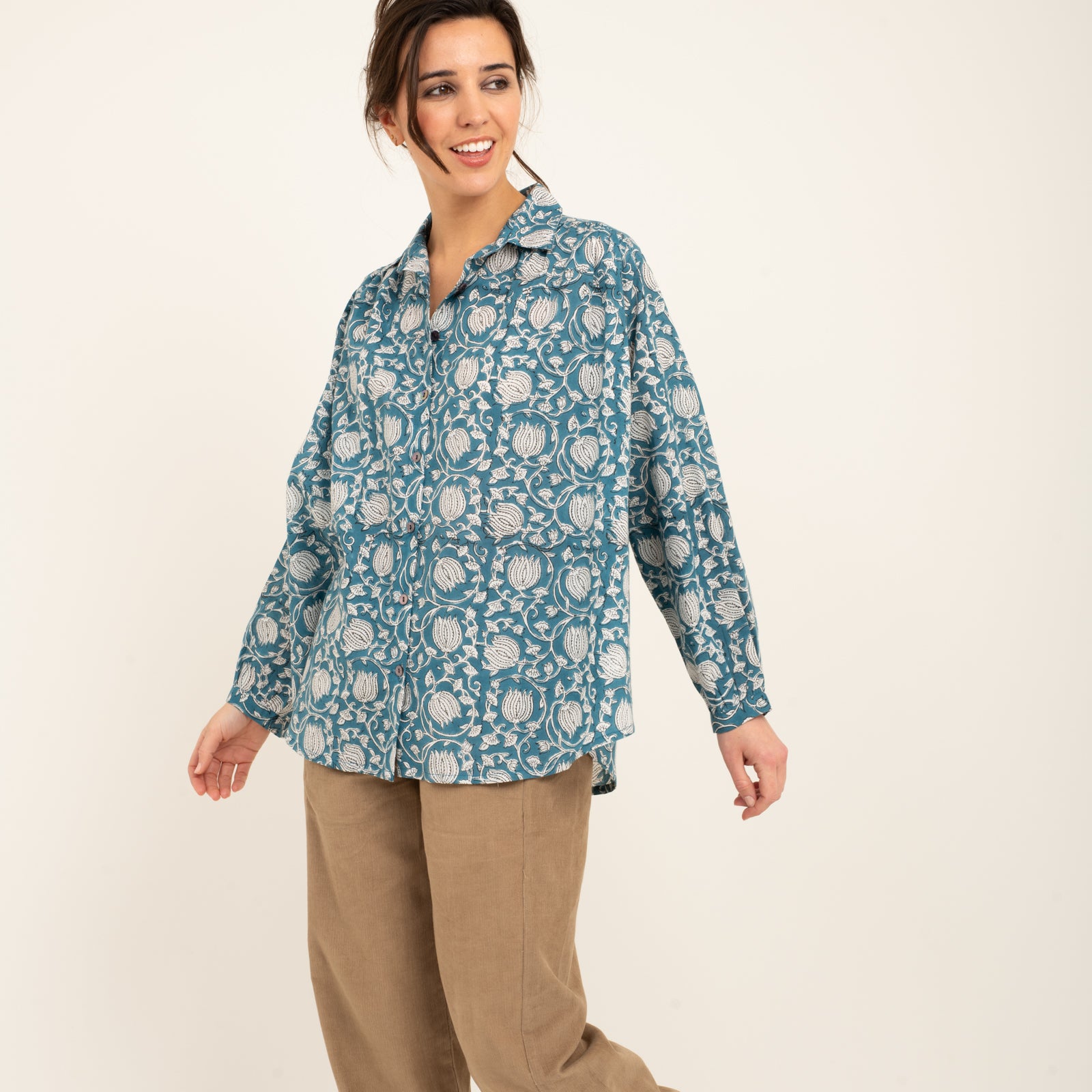 Cerise Shirt Pema 100% Organic Cotton - Blue BLUE