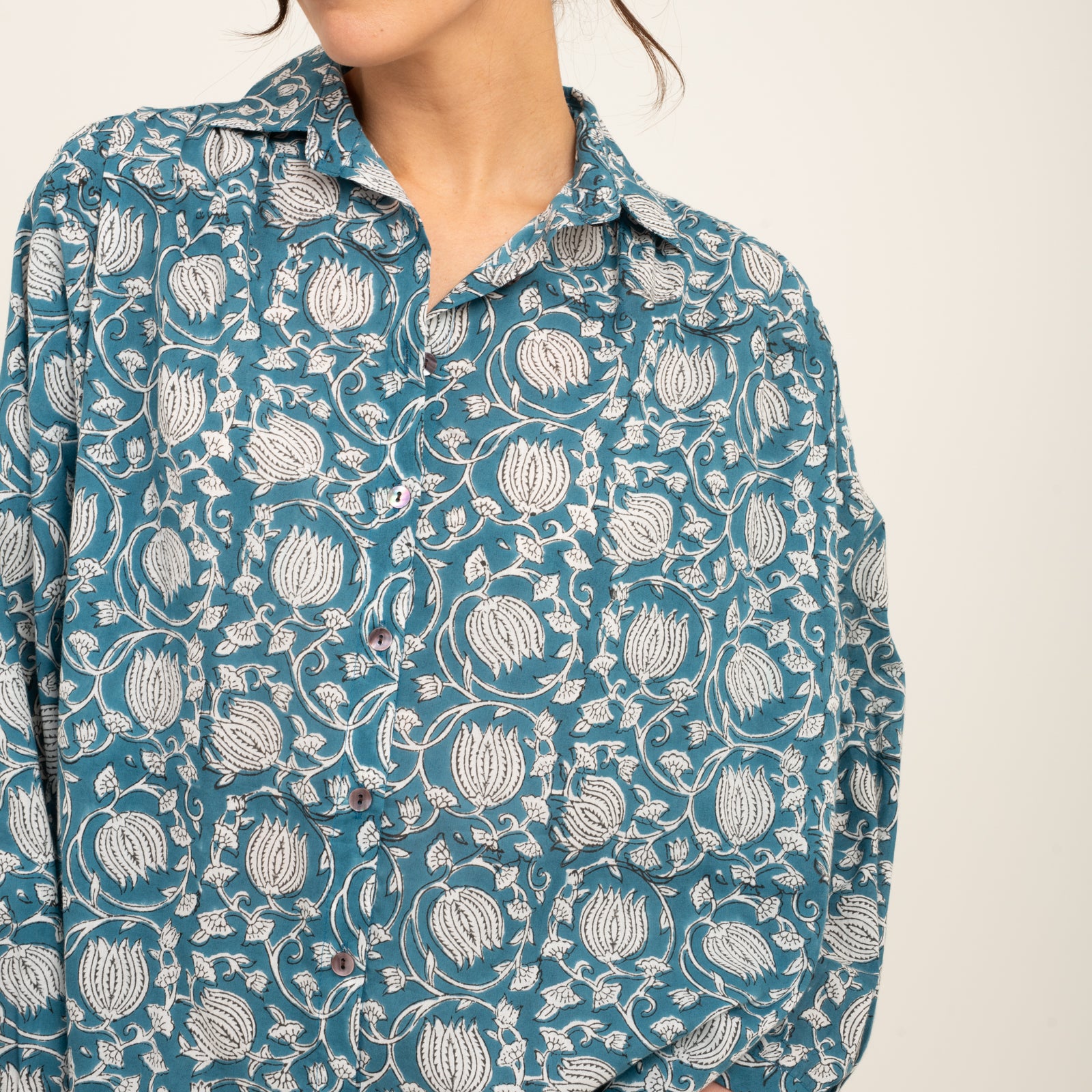 Cerise Shirt Pema 100% Organic Cotton - Blue BLUE