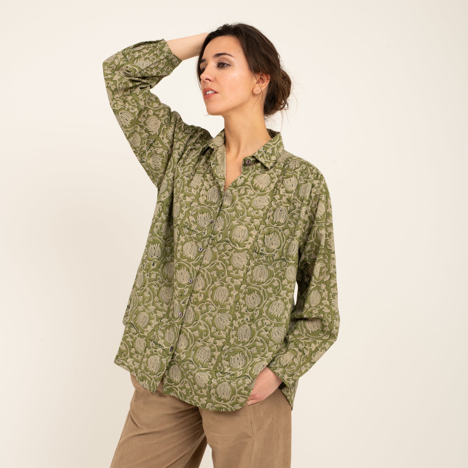 Cerise Shirt Pema 100% Organic Cotton - Green GREEN