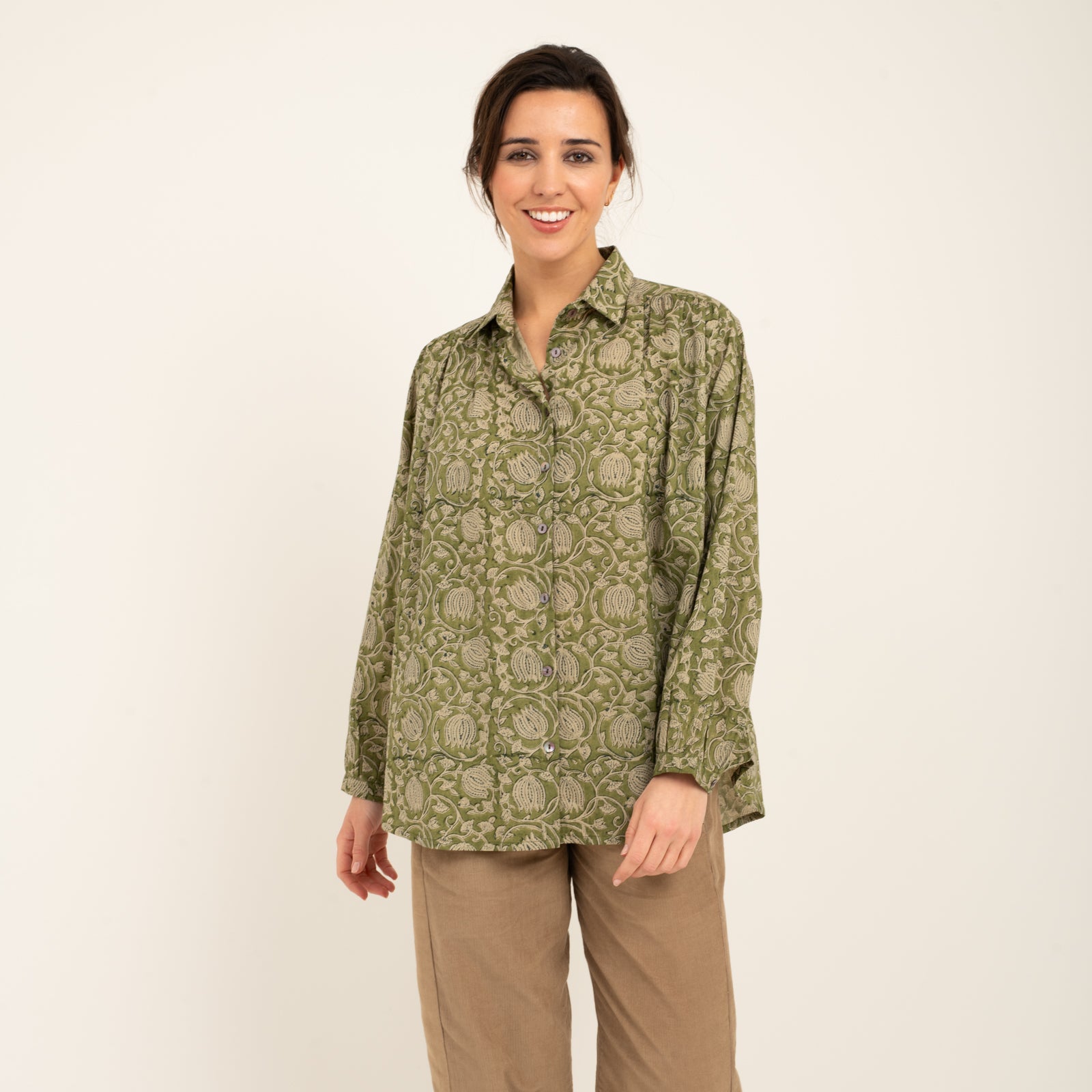 Cerise Shirt Pema 100% Organic Cotton - Green GREEN