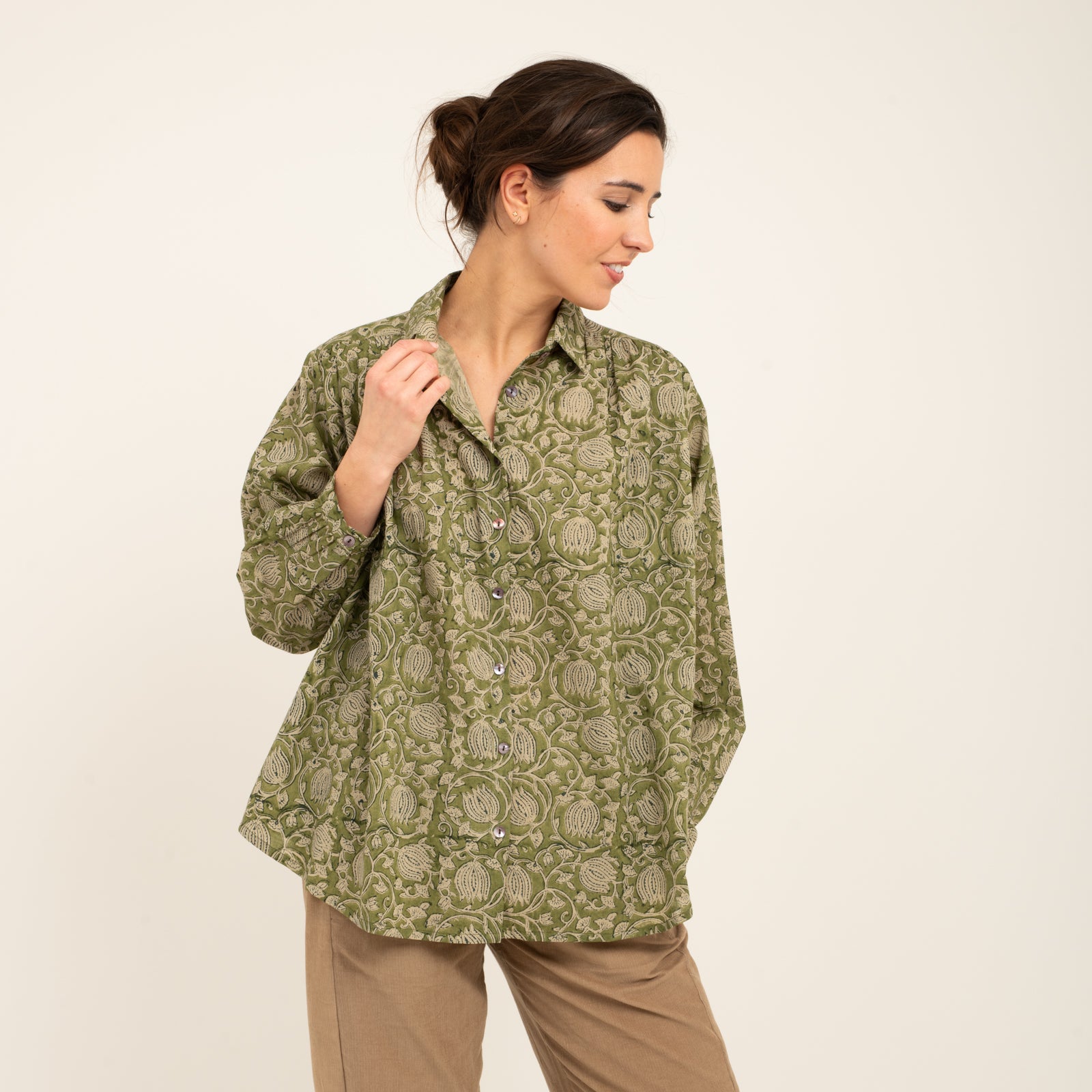 Cerise Shirt Pema 100% Organic Cotton - Green GREEN