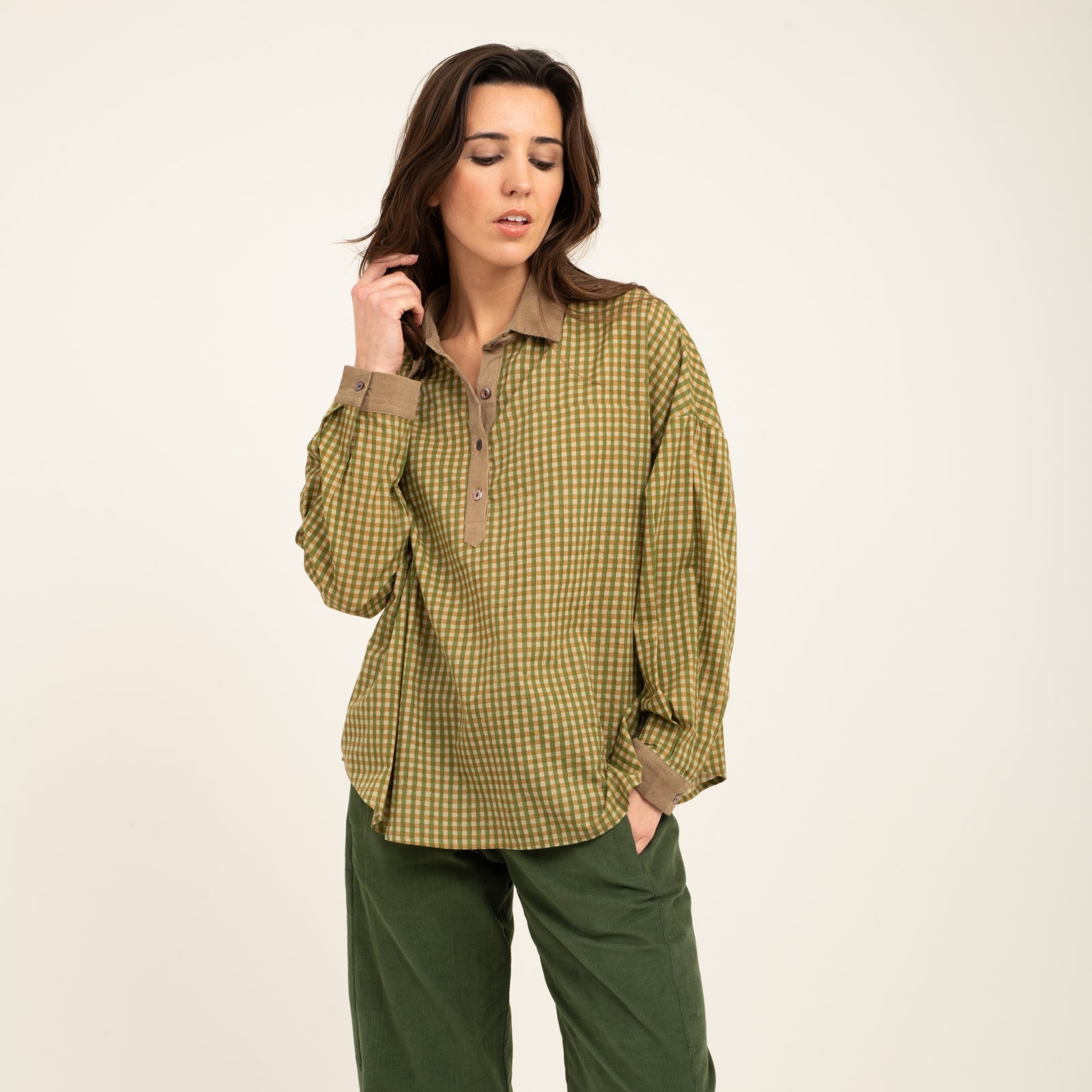 Julia Top Shandra 100% Organic Cotton - Kakhi KAKHI