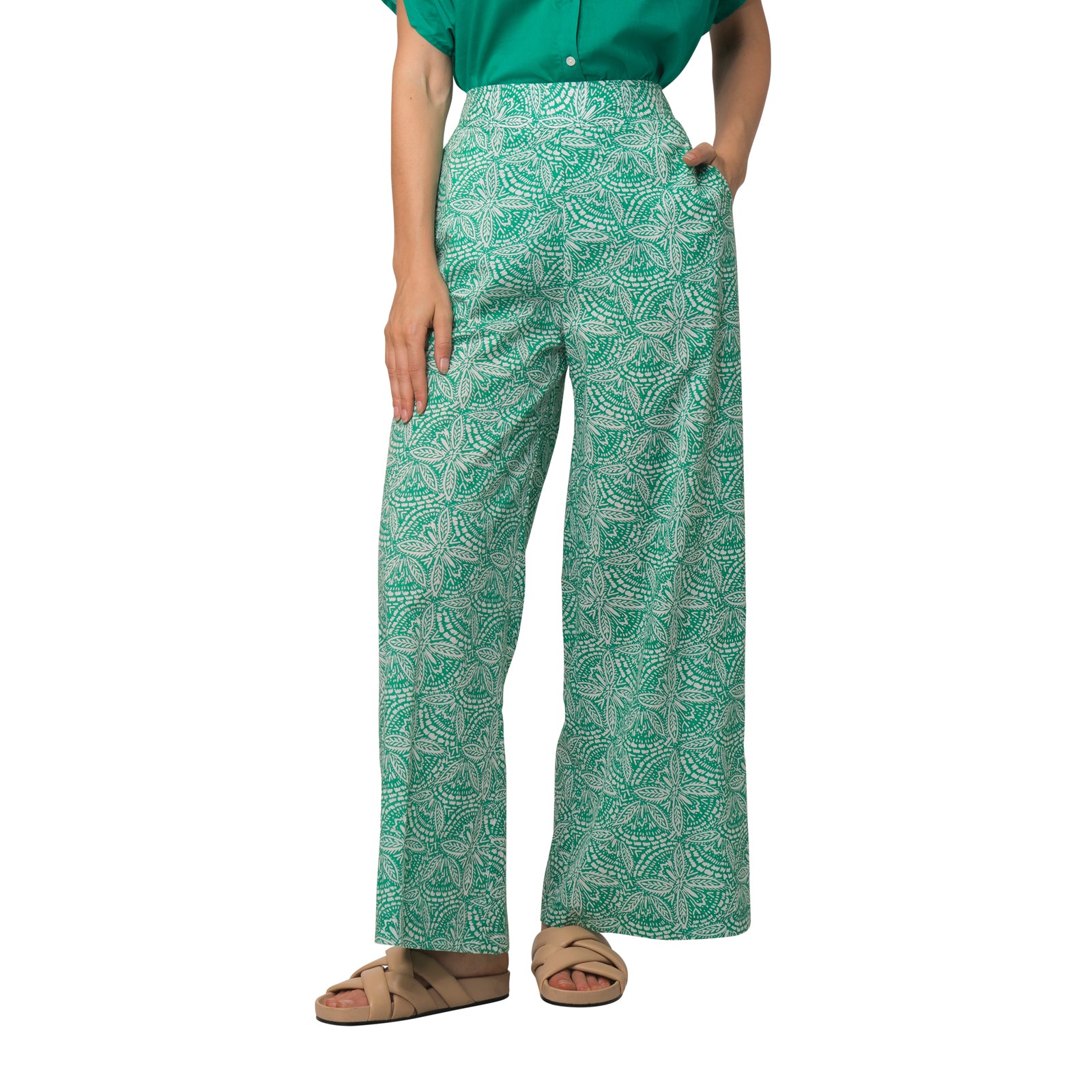 Leana Trousers Iranja 100% Coton - Green GREEN