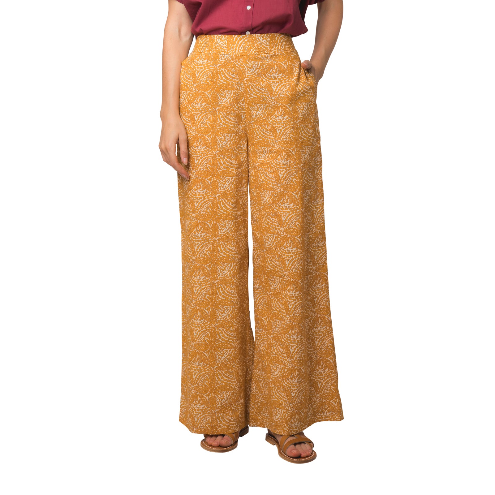 Leana Trousers Iranja 100% Coton - Orange ORANGE