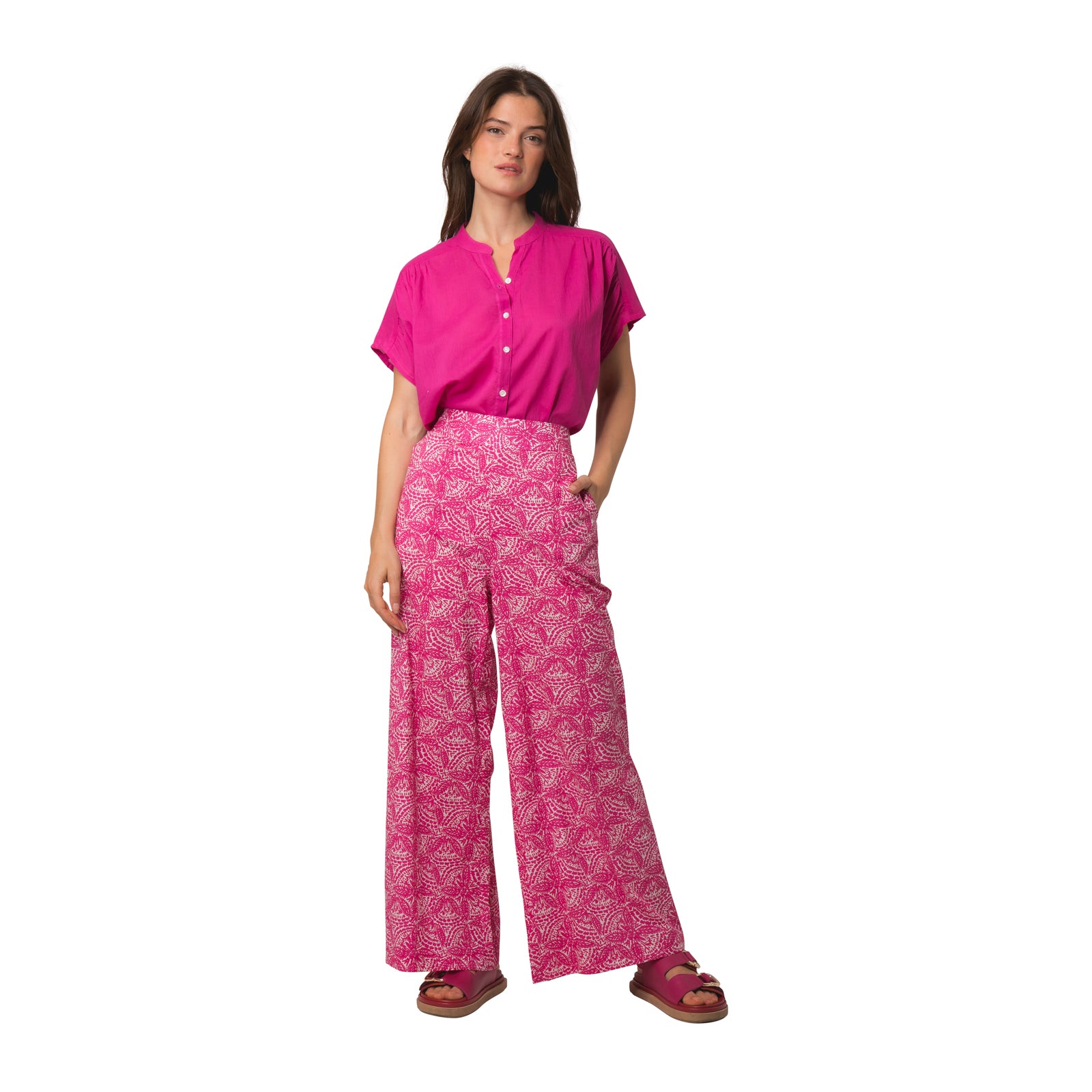 Leana Trousers Iranja 100% Coton - Pink PINK