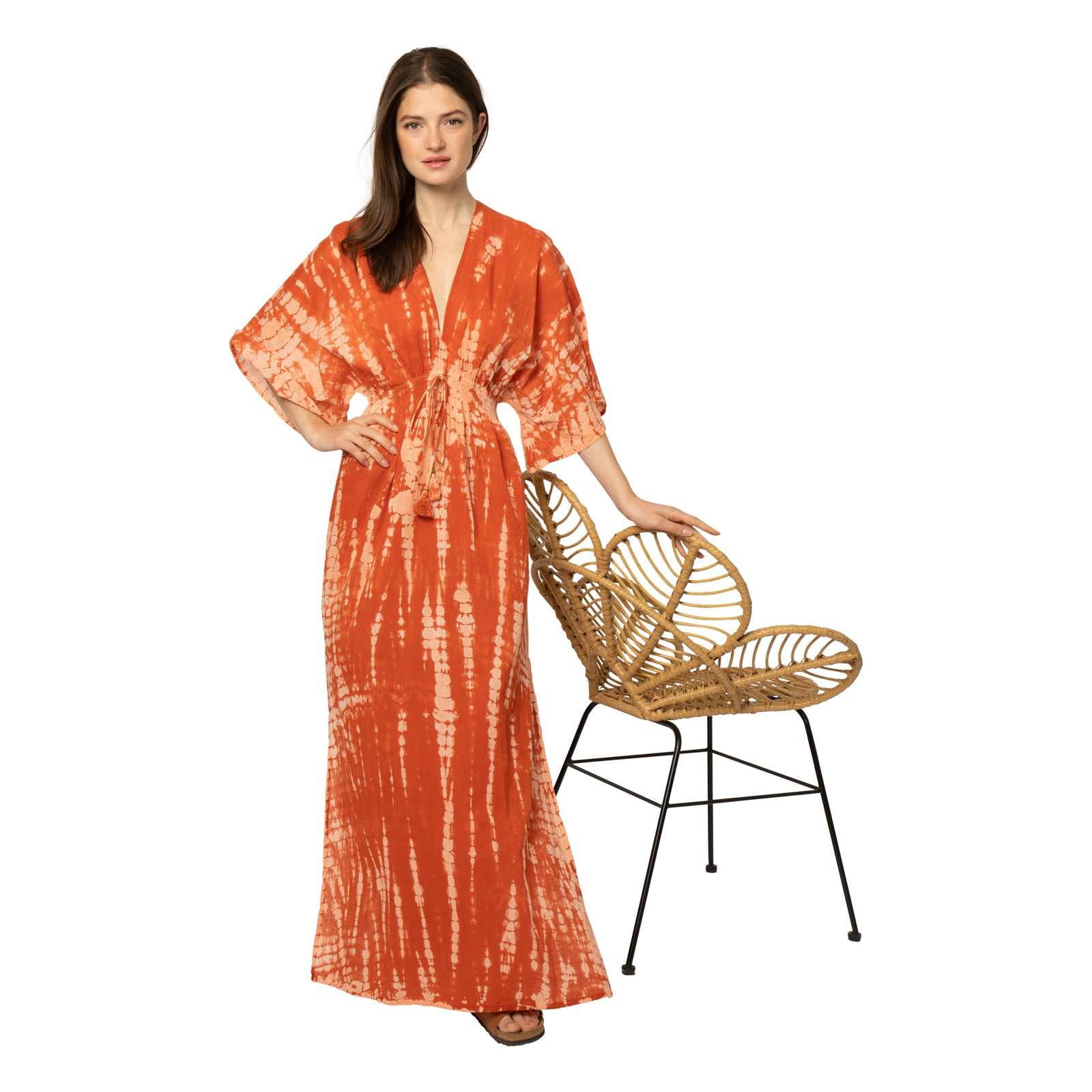 Lomano Dress T&d 100% Coton - Terracotta TERRACOTTA