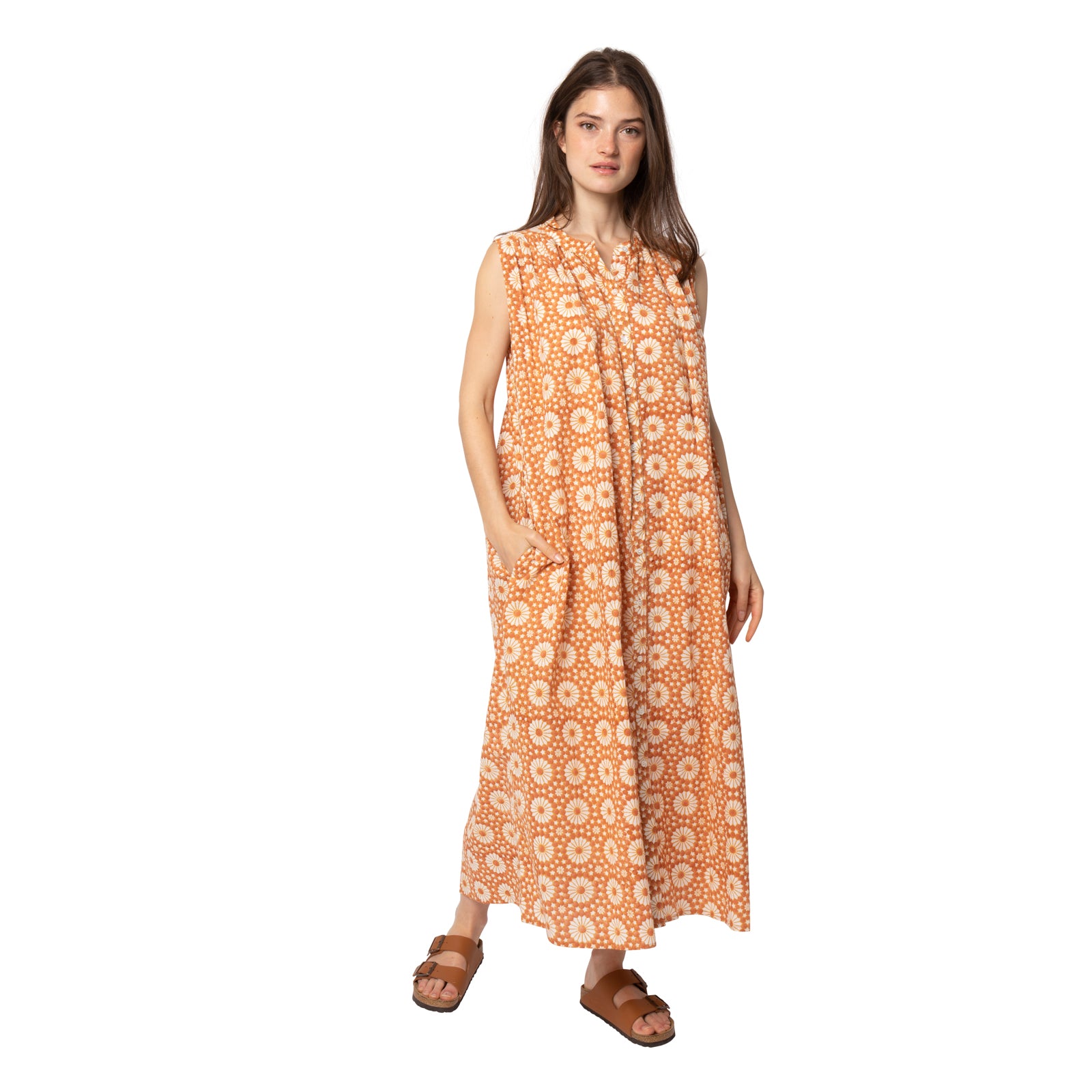 Manuela Dress Kolam 100% Organic Cotton - Terra Cotta TERRA COTTA