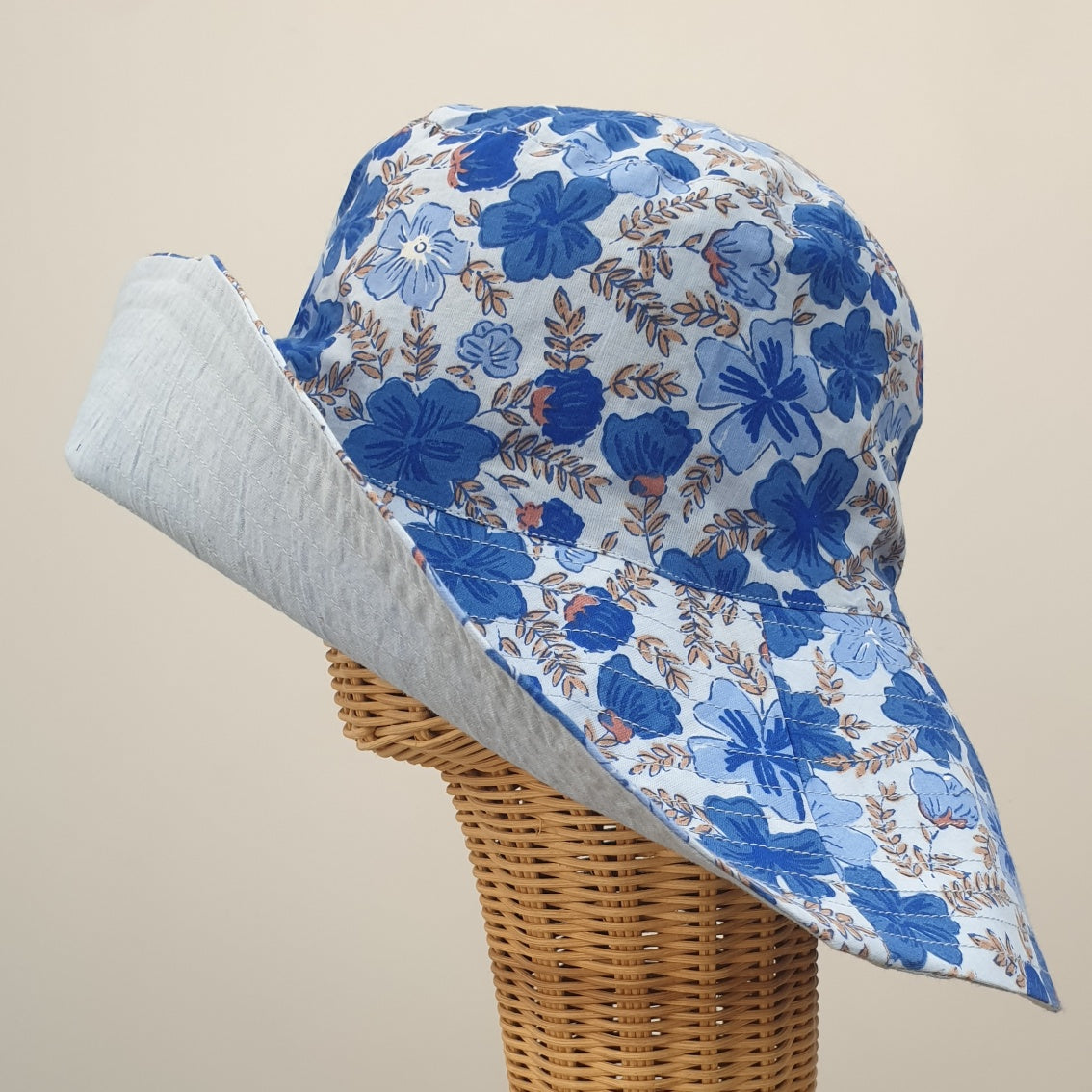 Nice Hat Georgette 100% Cotton - Blue BLUE