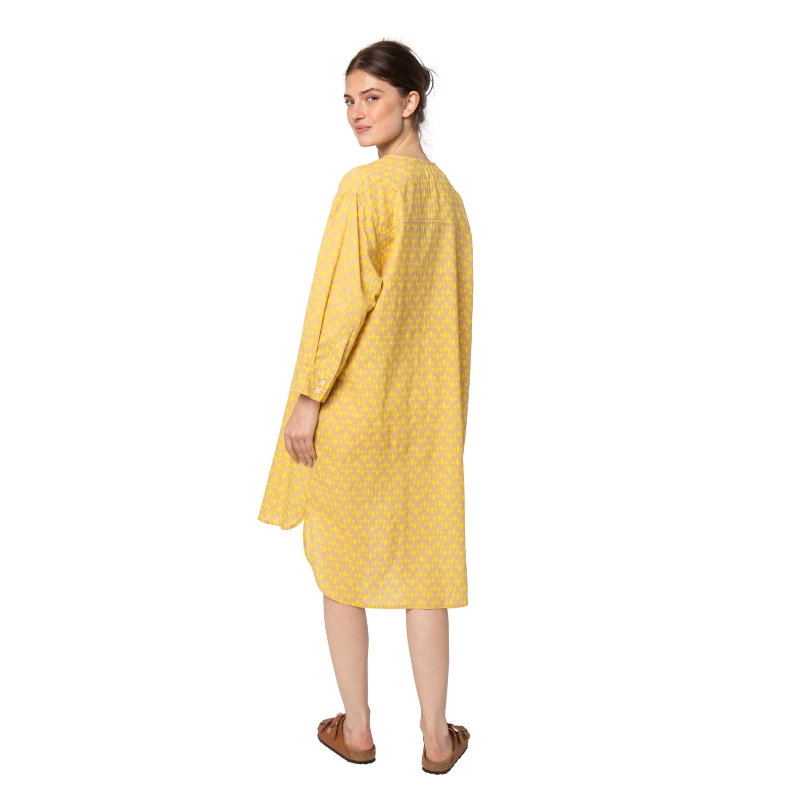 Noemie Shirt Dress Abu 100% Coton - Ochre OCHRE