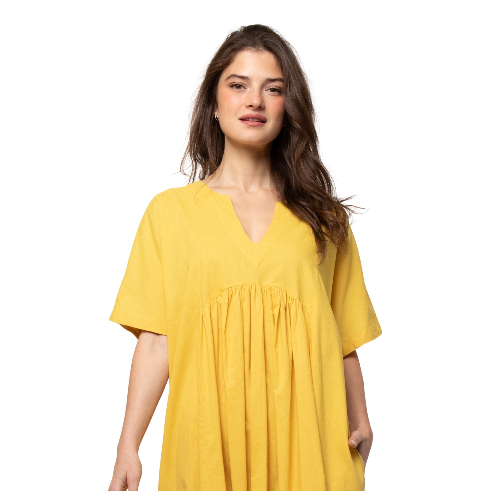 Nuala Dress 100% Coton - Ochre OCHRE