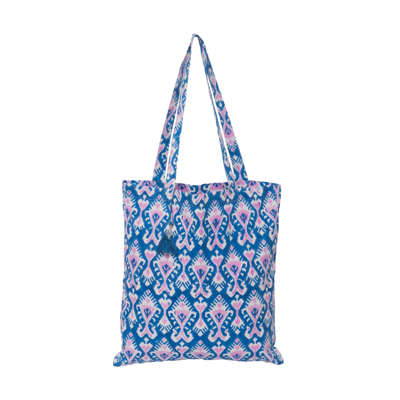 Tote Bag Ikat 100% Organic Cotton - Blue BLUE