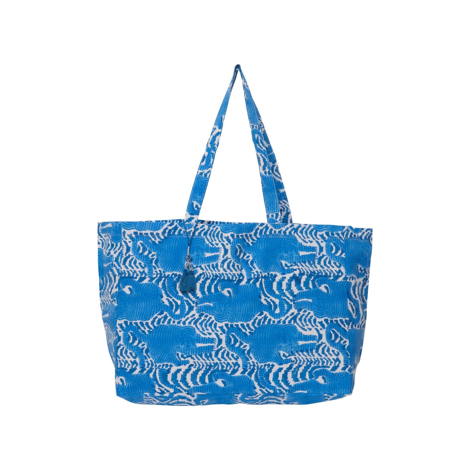 Carry Bag Tiger 100% Organic Cotton - Blue BLUE