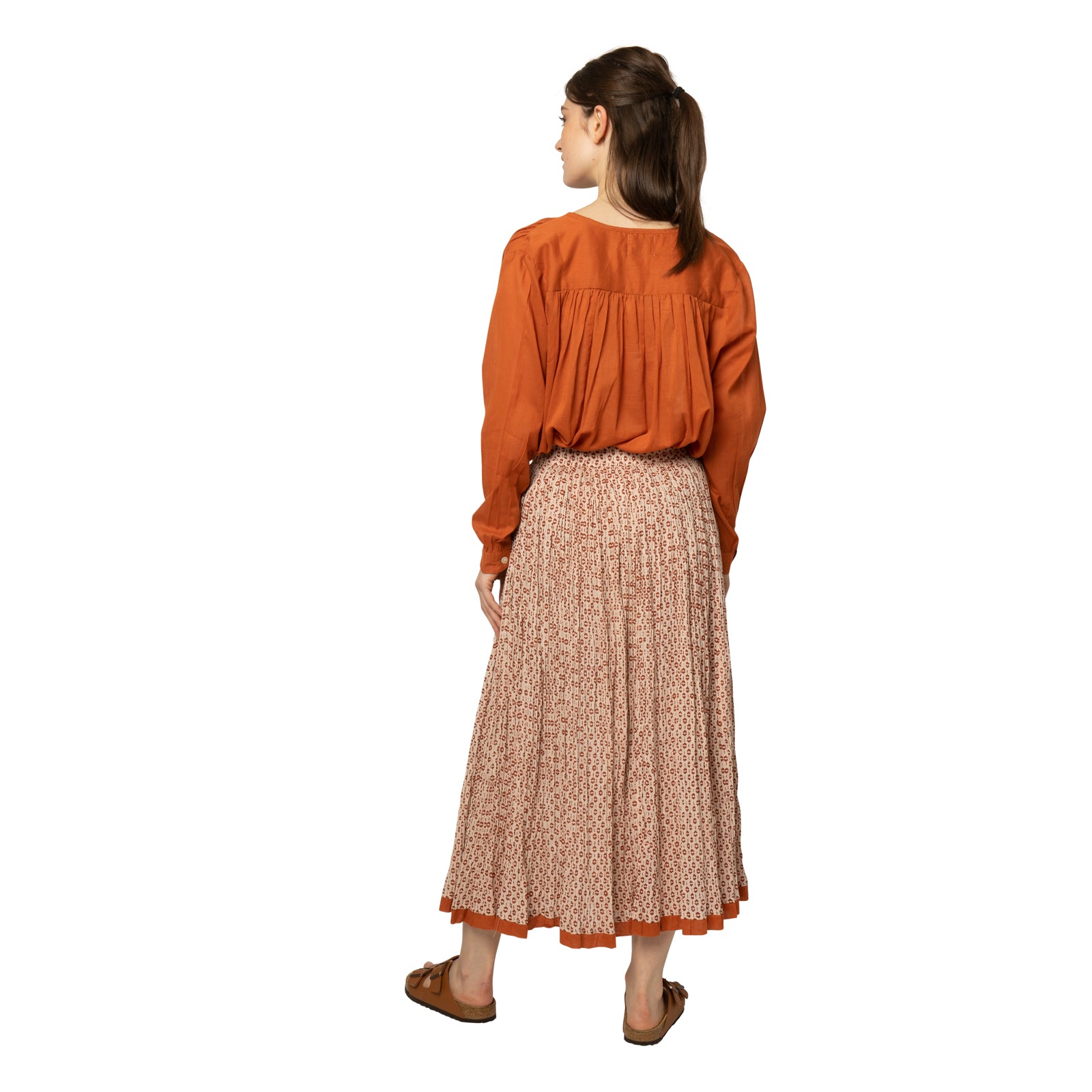 Anya Skirt Baori 100% Cotton - Orange ORANGE