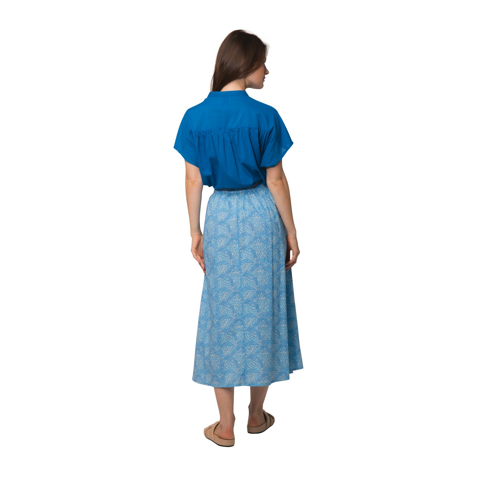 Lina Skirt Iranja 100% Coton - Blue BLUE