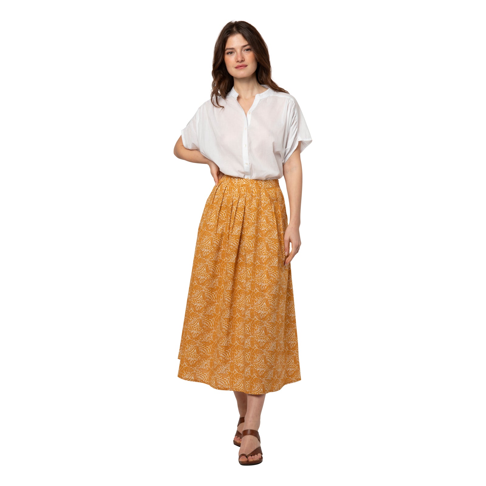 Lina Skirt Iranja 100% Coton - Orange ORANGE