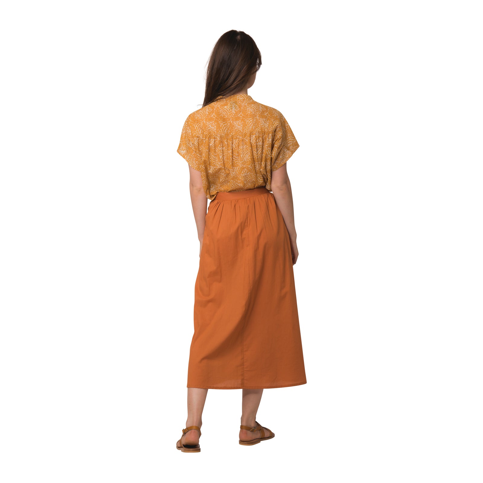 Lina Skirt S.color 100% Cotton - Toffee TOFFEE