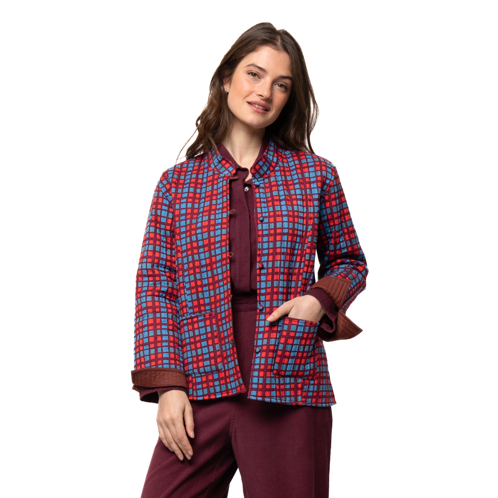 Nona Jacket Chokdi  - Burgundy BURGUNDY