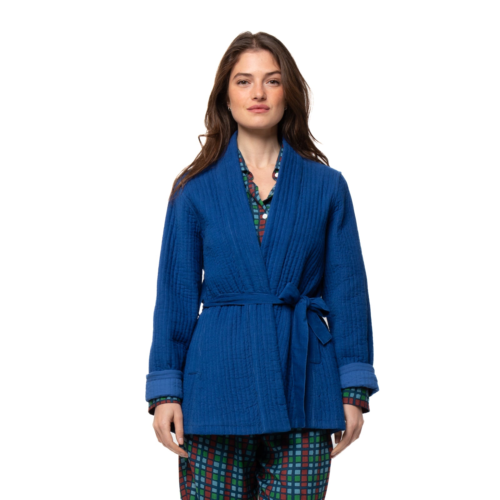 Aloise Jacket Velvet 100% Coton Velvet - Blue BLUE