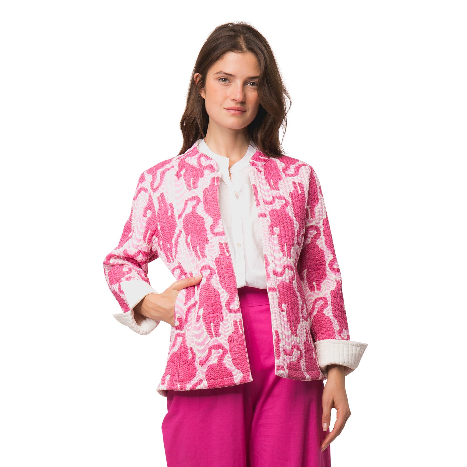 Jaya Jacket Tiger 100% Organic Cotton - Pink PINK