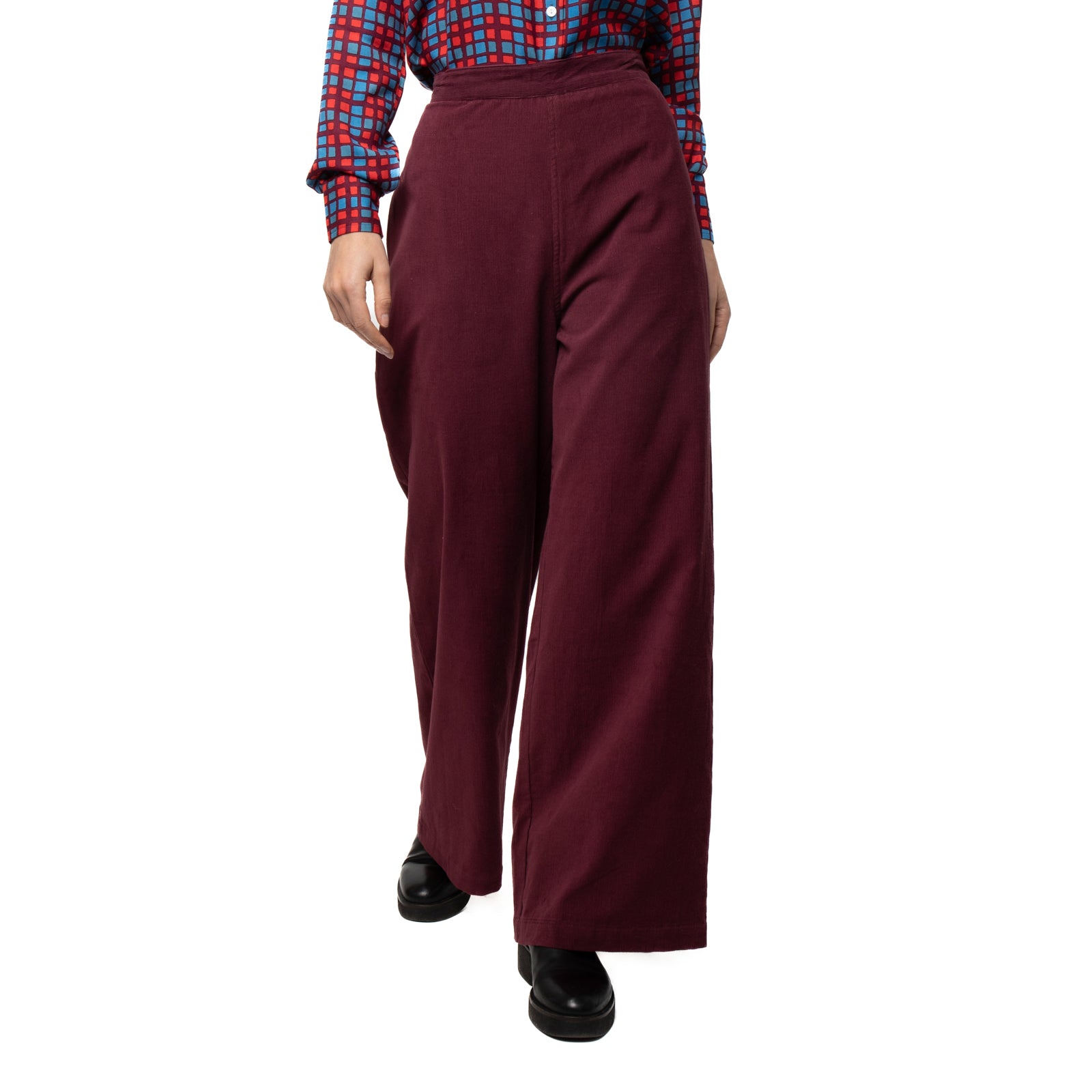 Jane Trousers Velvet 100% Coton - Burgundy BURGUNDY