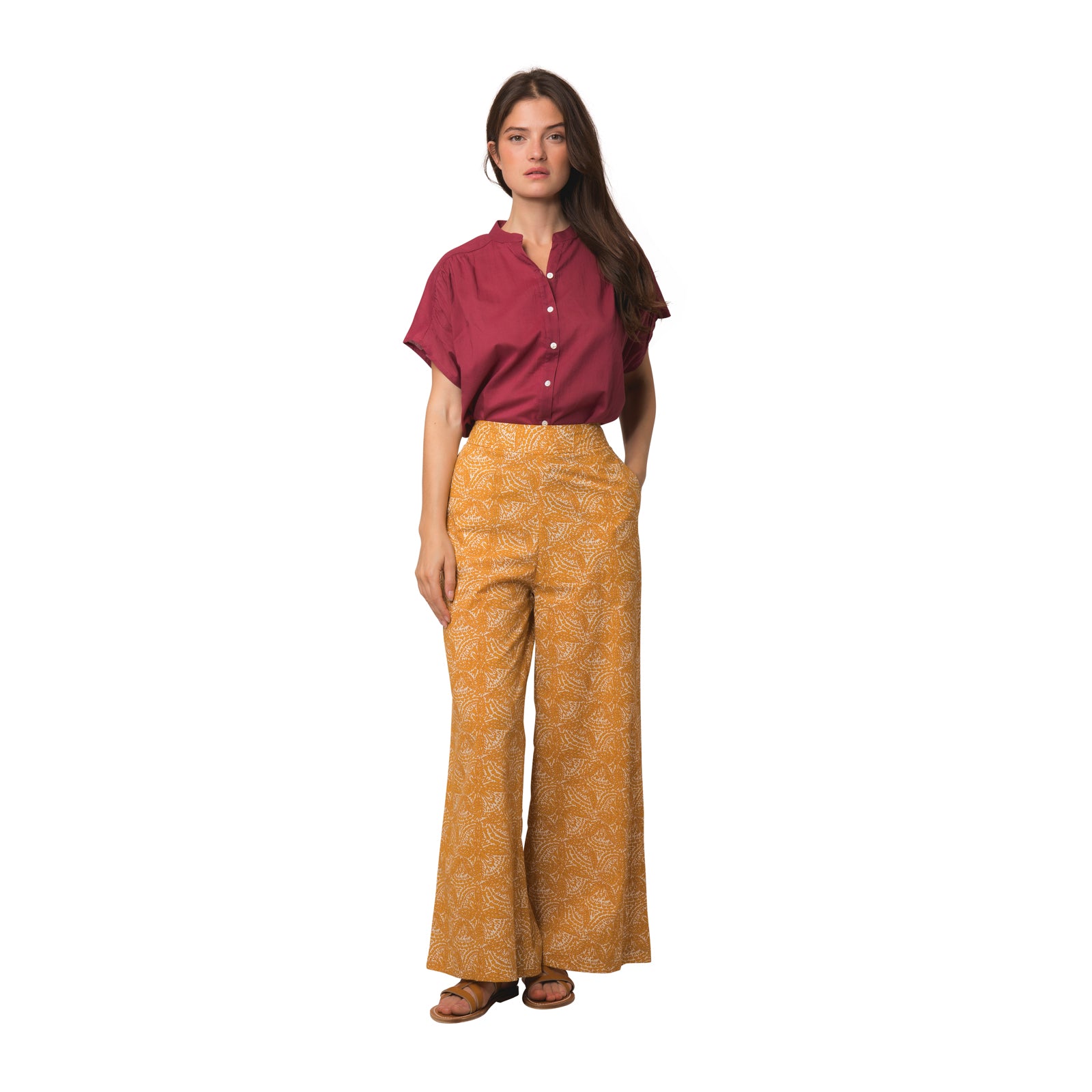 Leana Trousers Iranja 100% Coton - Orange ORANGE