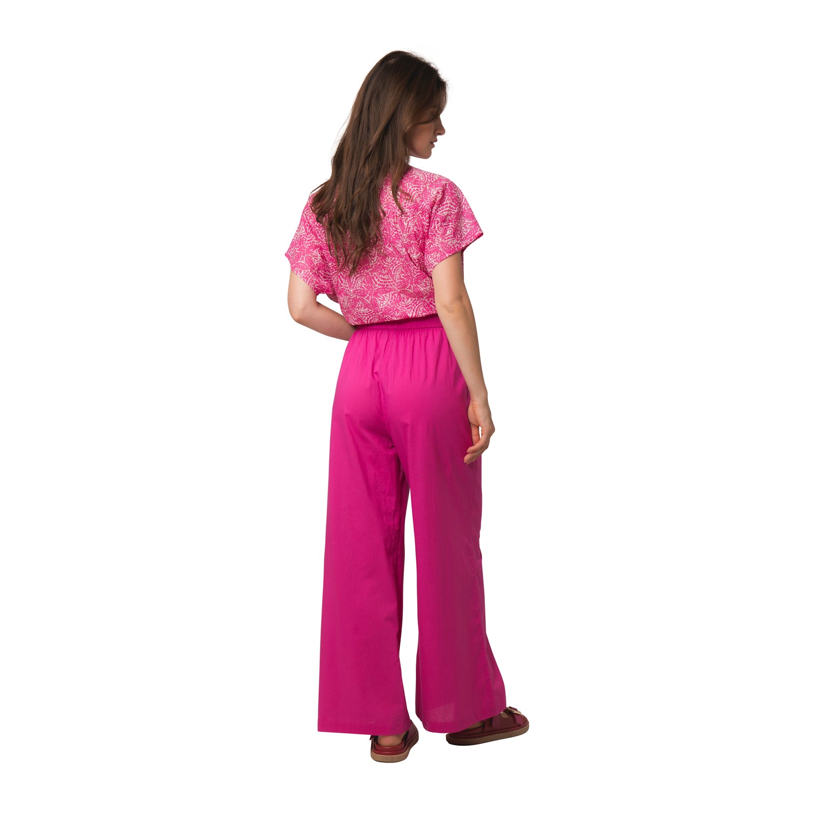 Leana Trousers S.color 100% Coton - Pink PINK