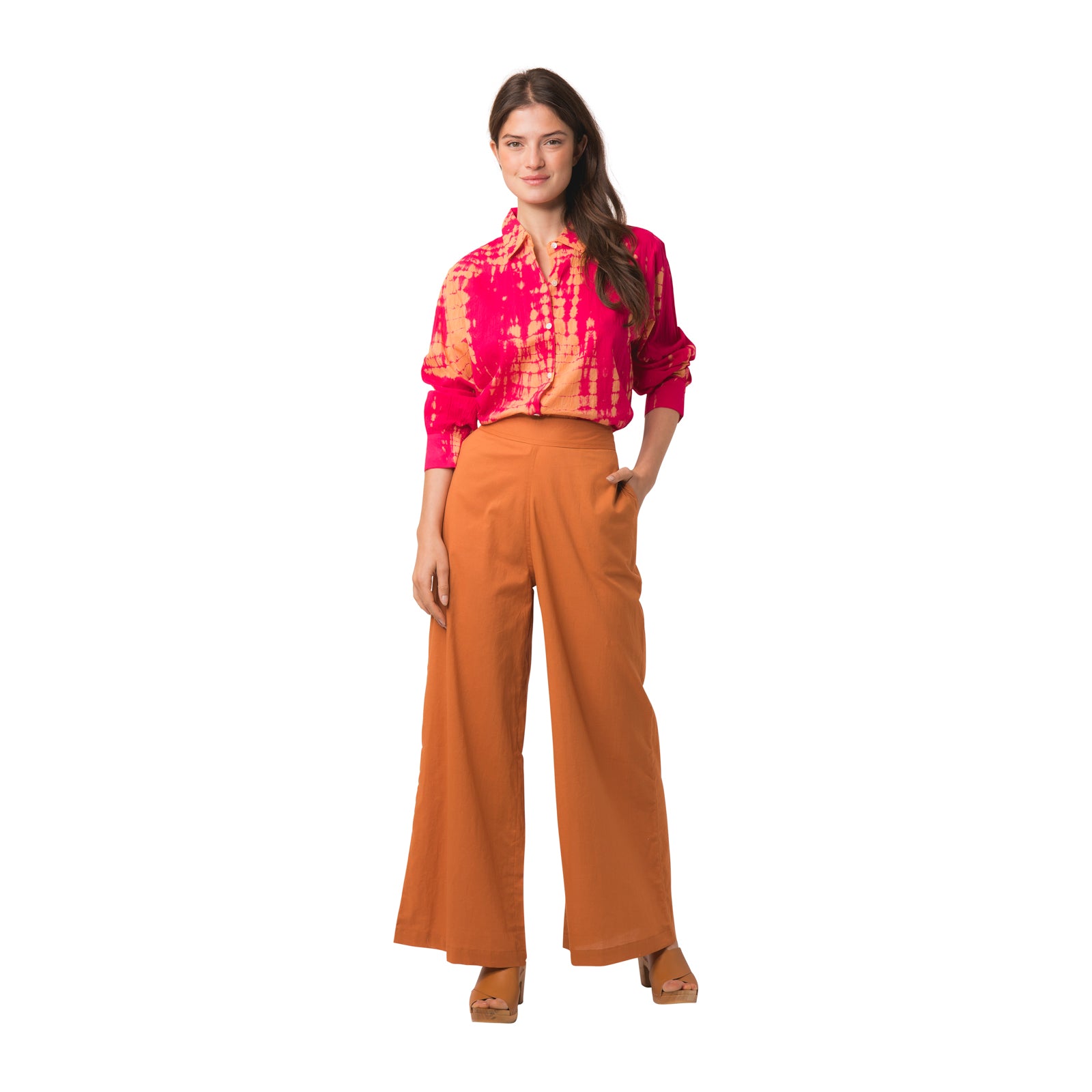 Leana Trousers S.color 100% Coton - Toffee TOFFEE