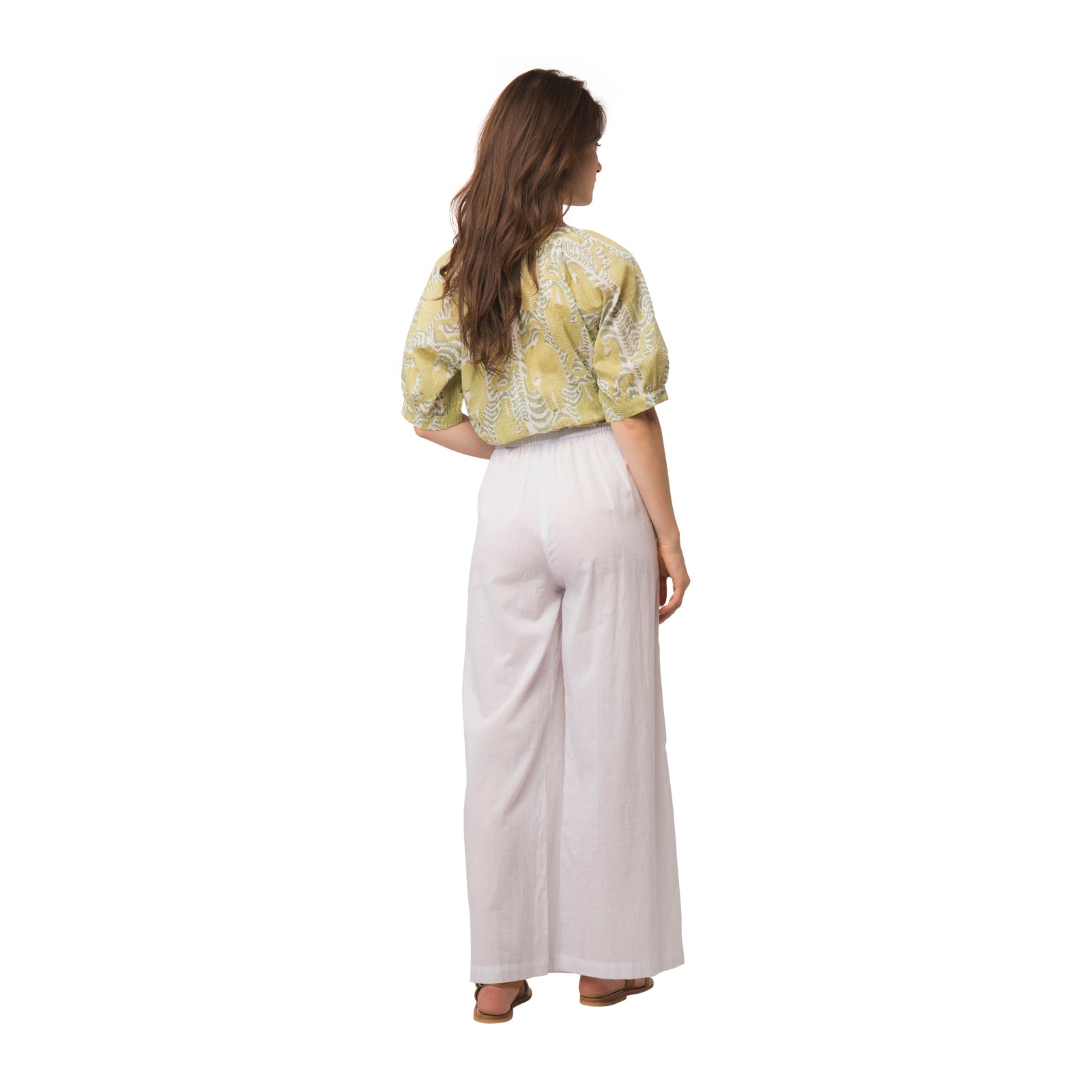 Leana Trousers S.color 100% Coton - White WHITE