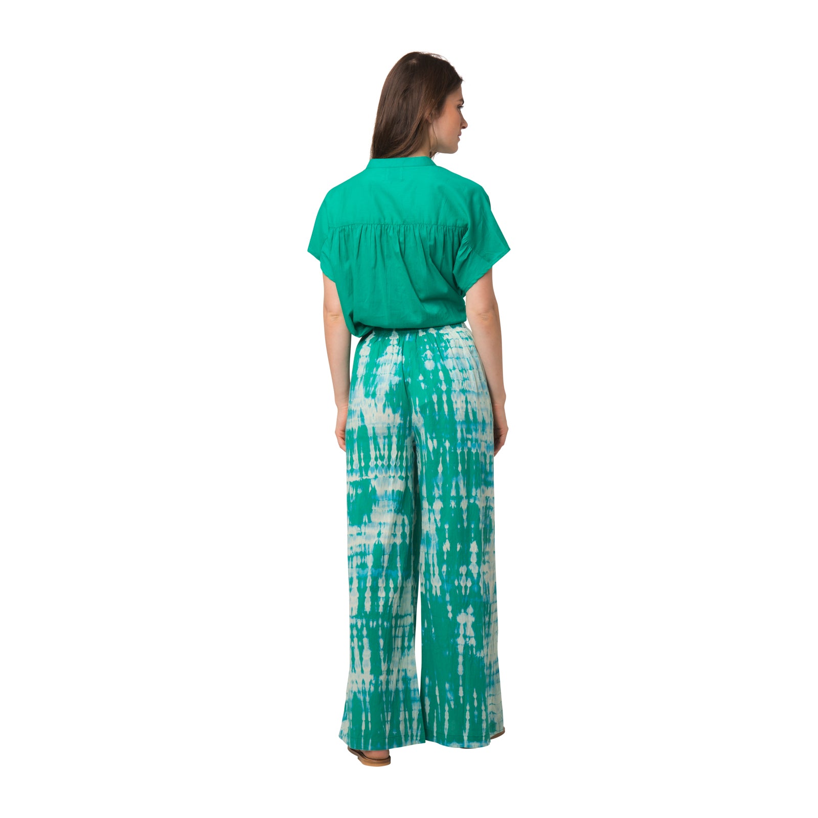 Leana Trousers T&d 100% Coton - Green GREEN