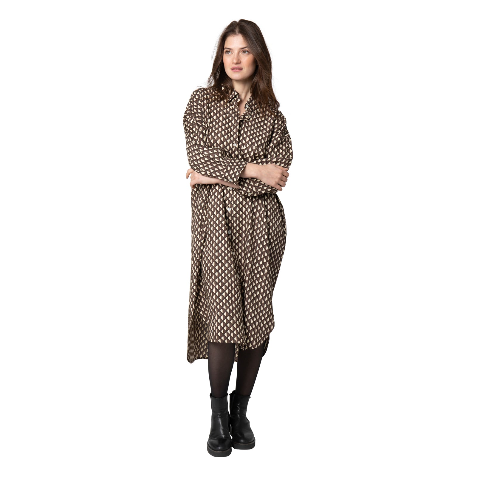 Anna Dress Pancha  - Brown BROWN