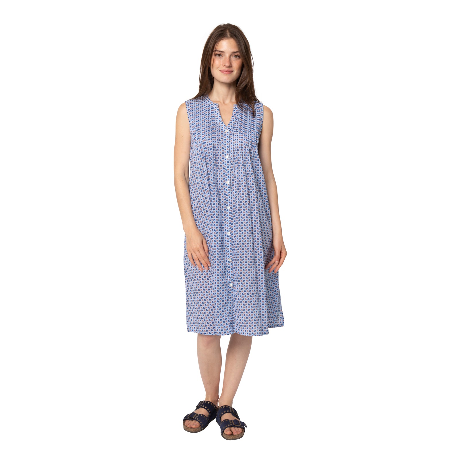 Agathe Dress Kota 100% Coton - Blue BLUE