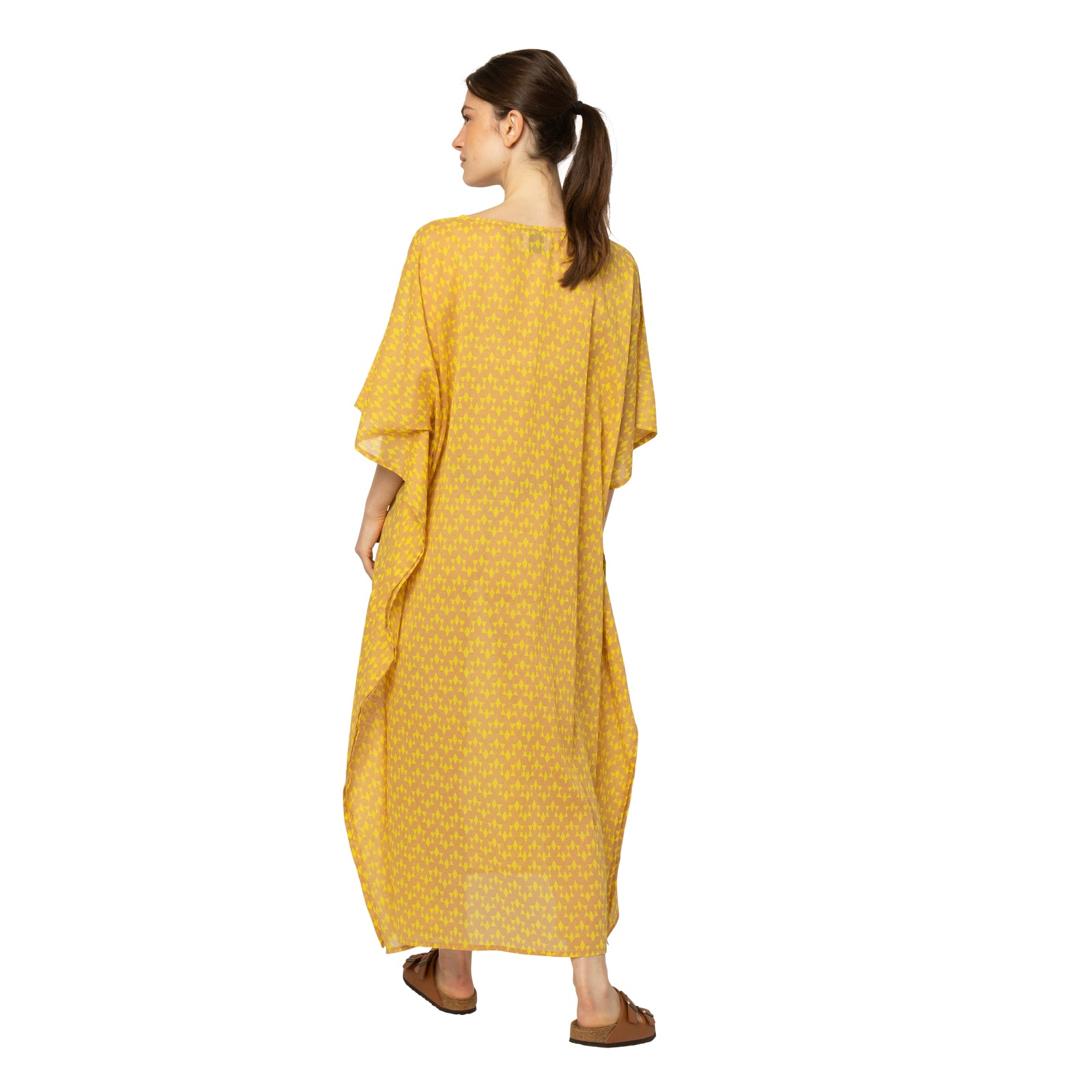 Lina Caftan Abu 100% Cotton - Ochre OCHRE