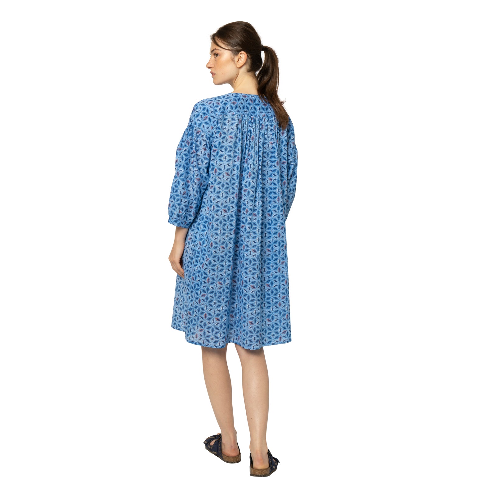 Alice Dress Starflower 100% Coton - Blue BLUE