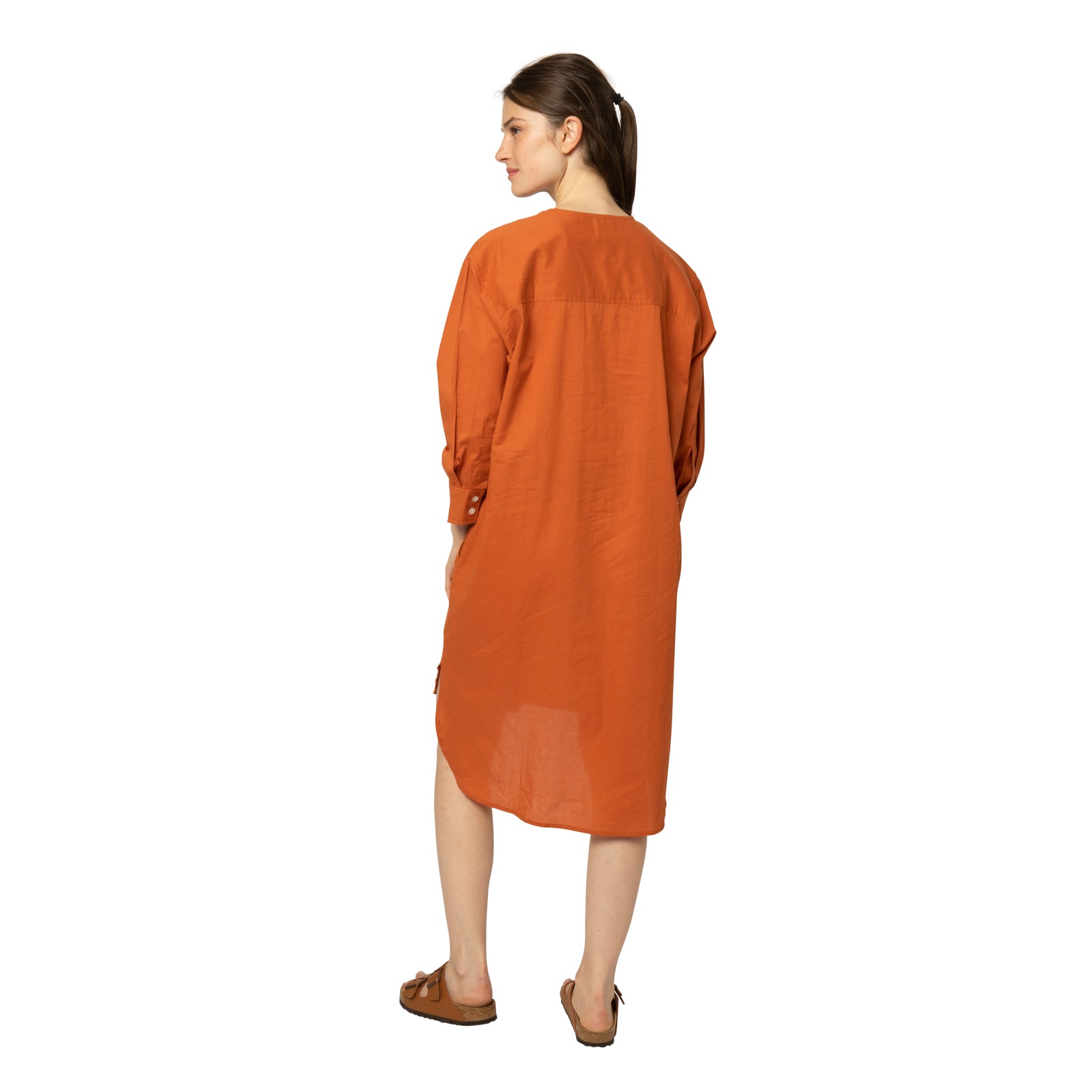 Noemie Shirt Dress 100% Coton - Terracotta TERRACOTTA