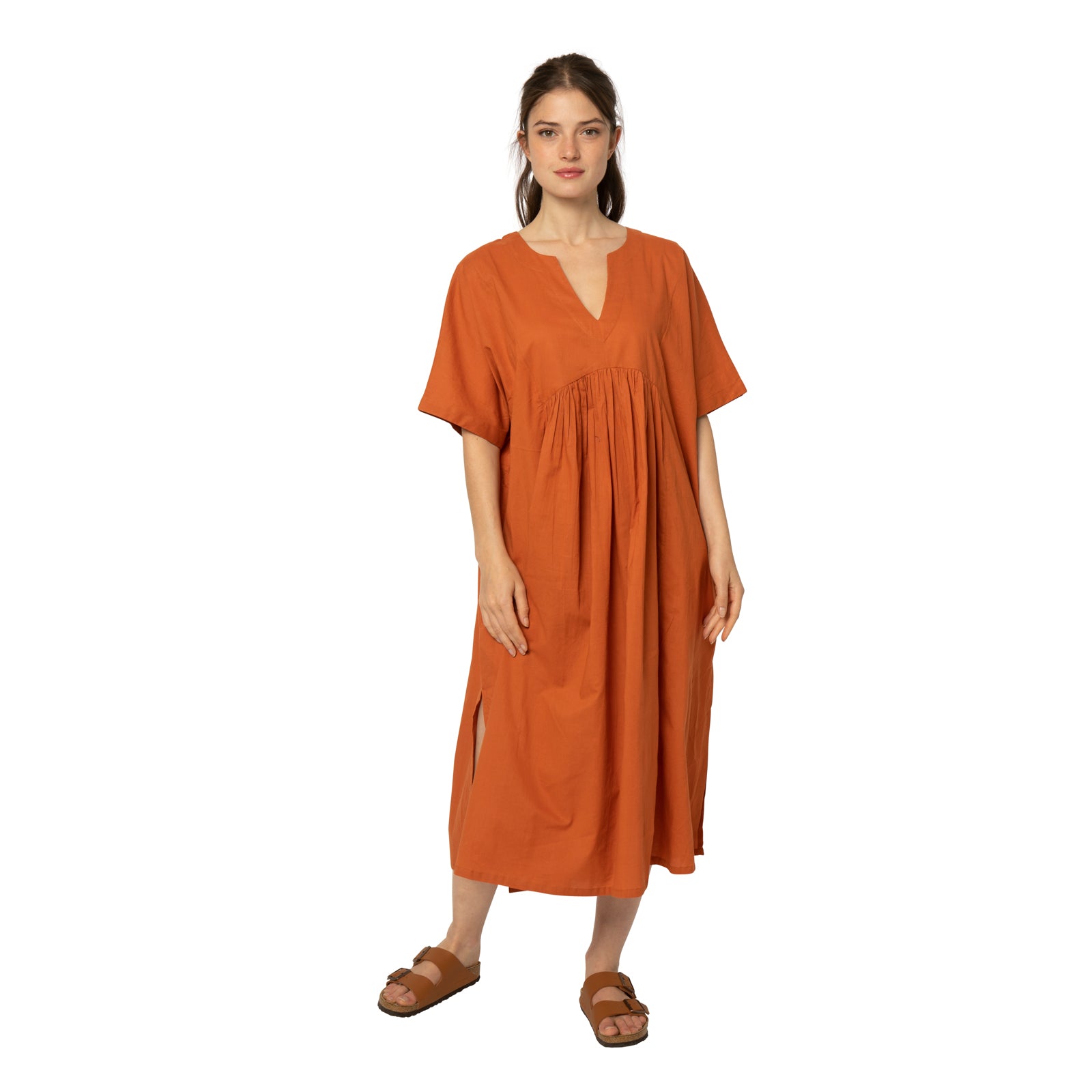 Nuala Dress 100% Coton - Terracotta TERRACOTTA