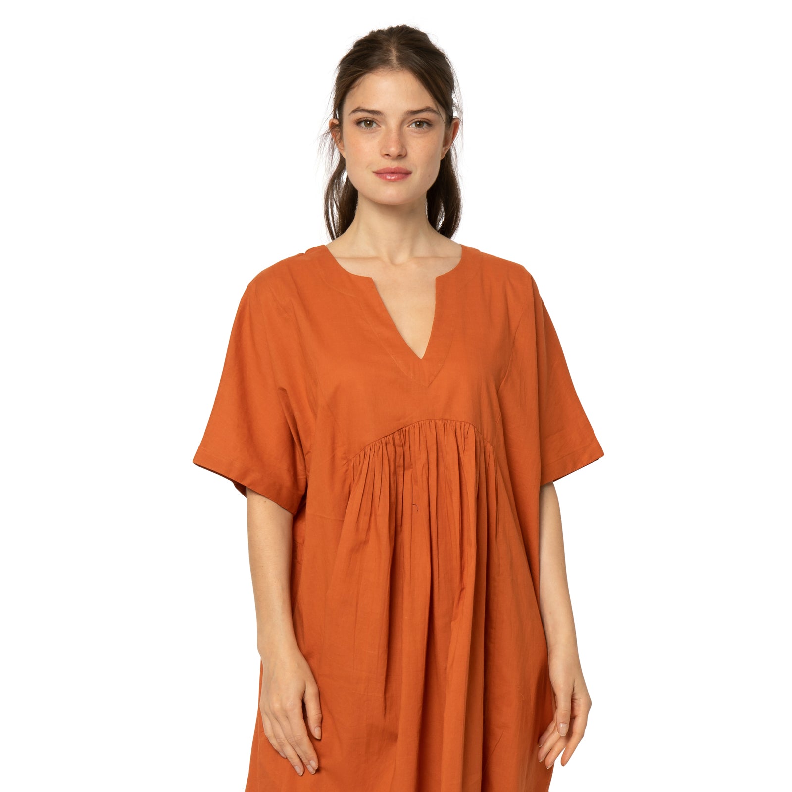 Nuala Dress 100% Coton - Terracotta TERRACOTTA