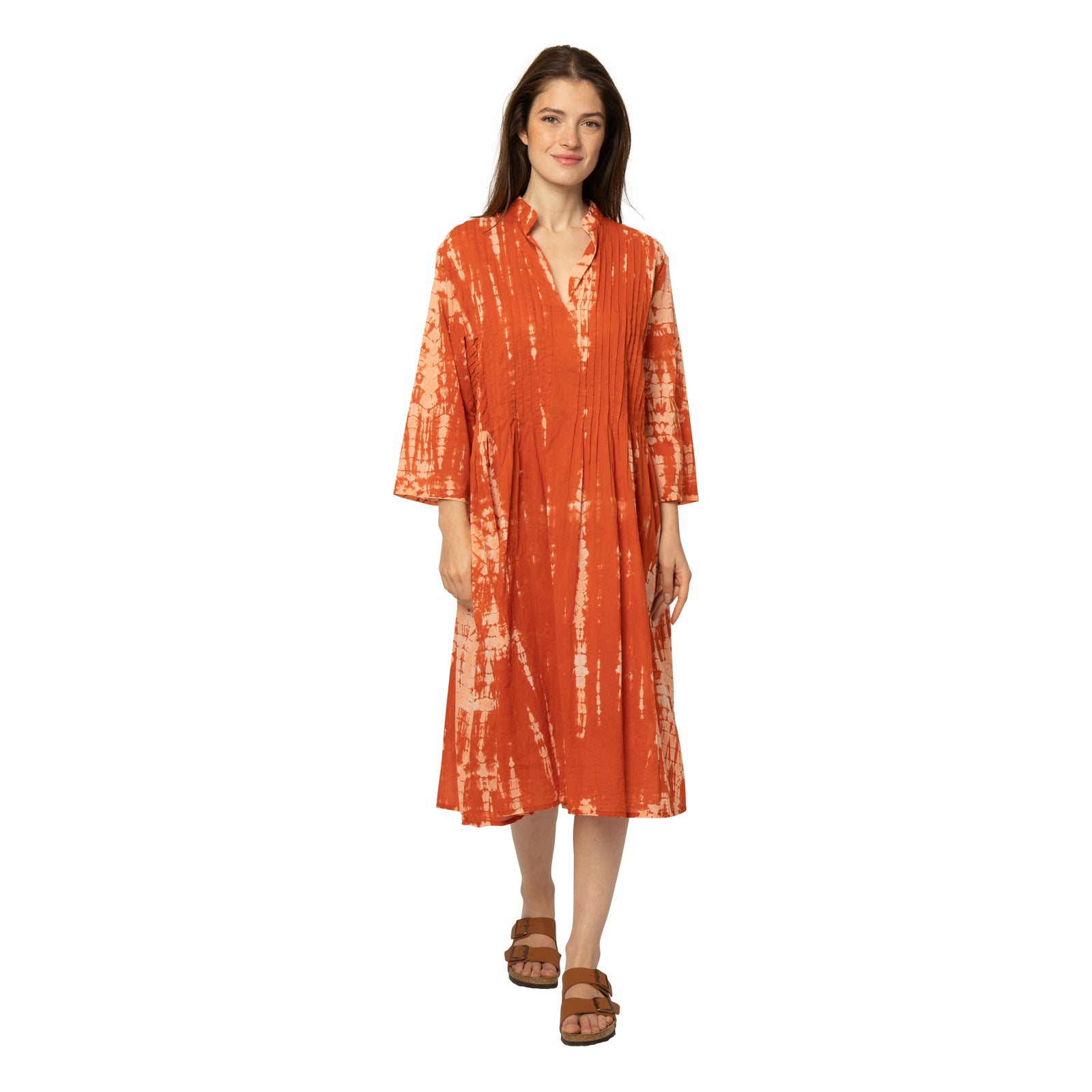 Marie Dress T&d 100% Coton - Terracotta TERRACOTTA