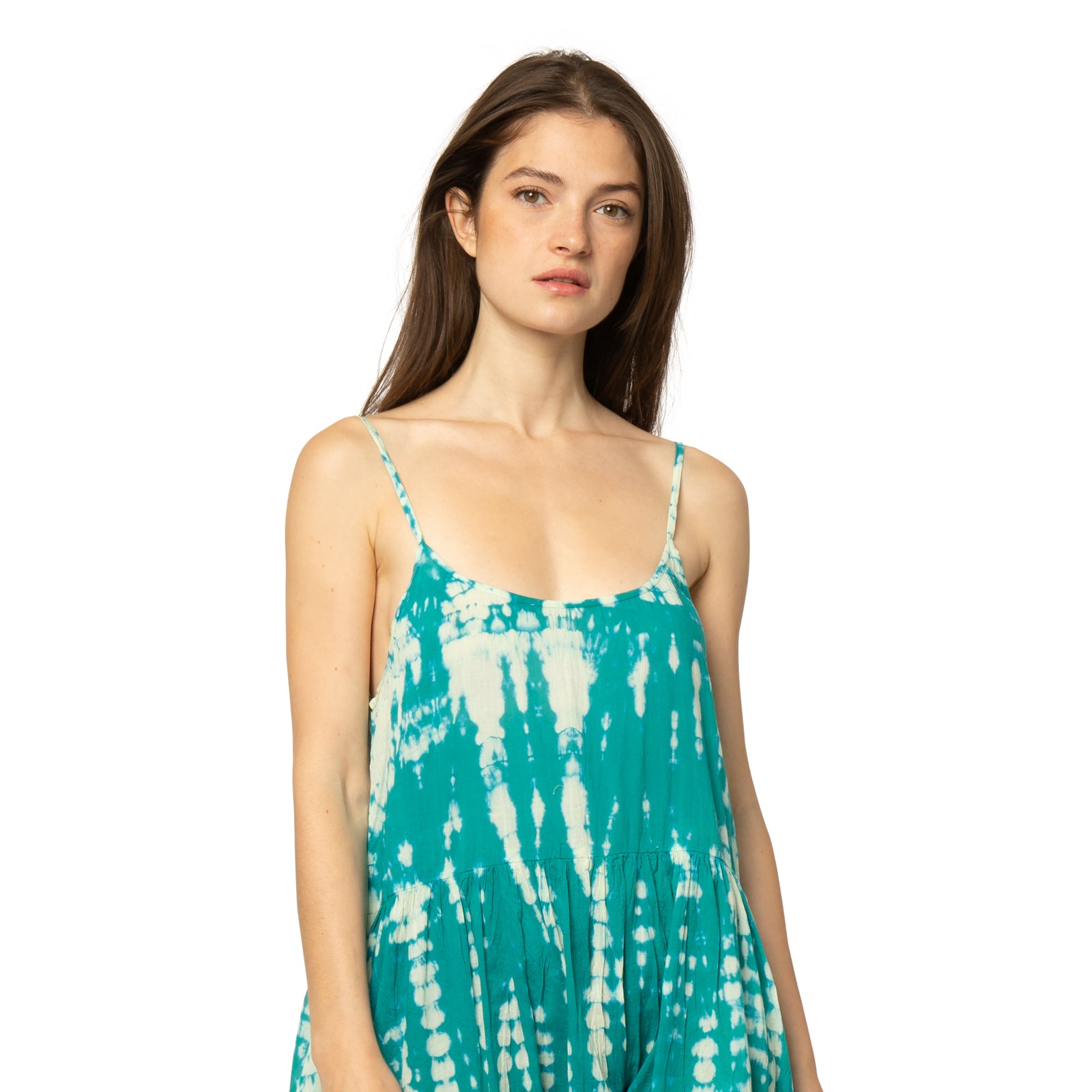 Noa String Dress T&d 100% Coton - Green Turquoise GREEN TURQUOISE