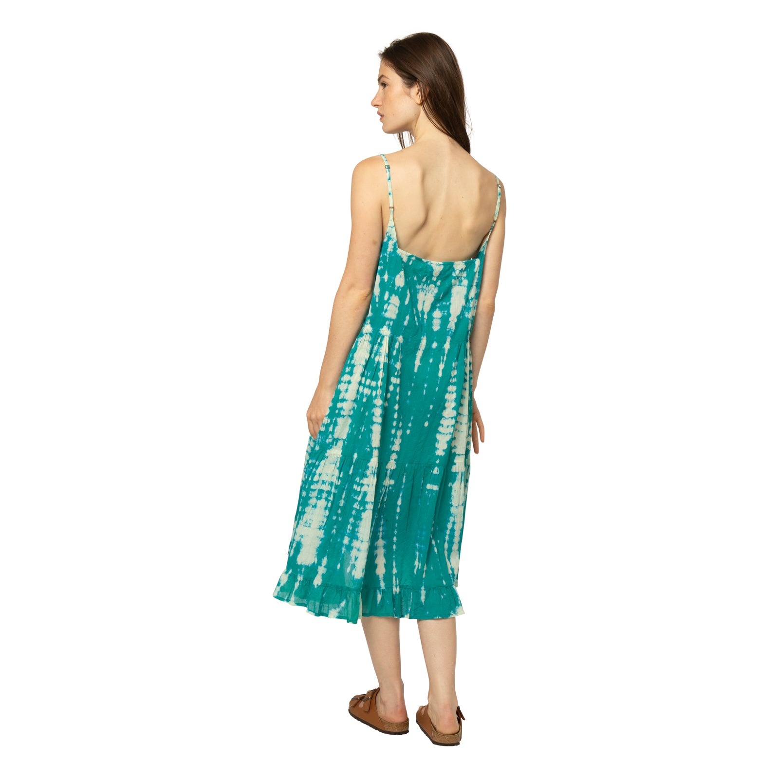 Noa String Dress T&d 100% Coton - Green Turquoise GREEN TURQUOISE