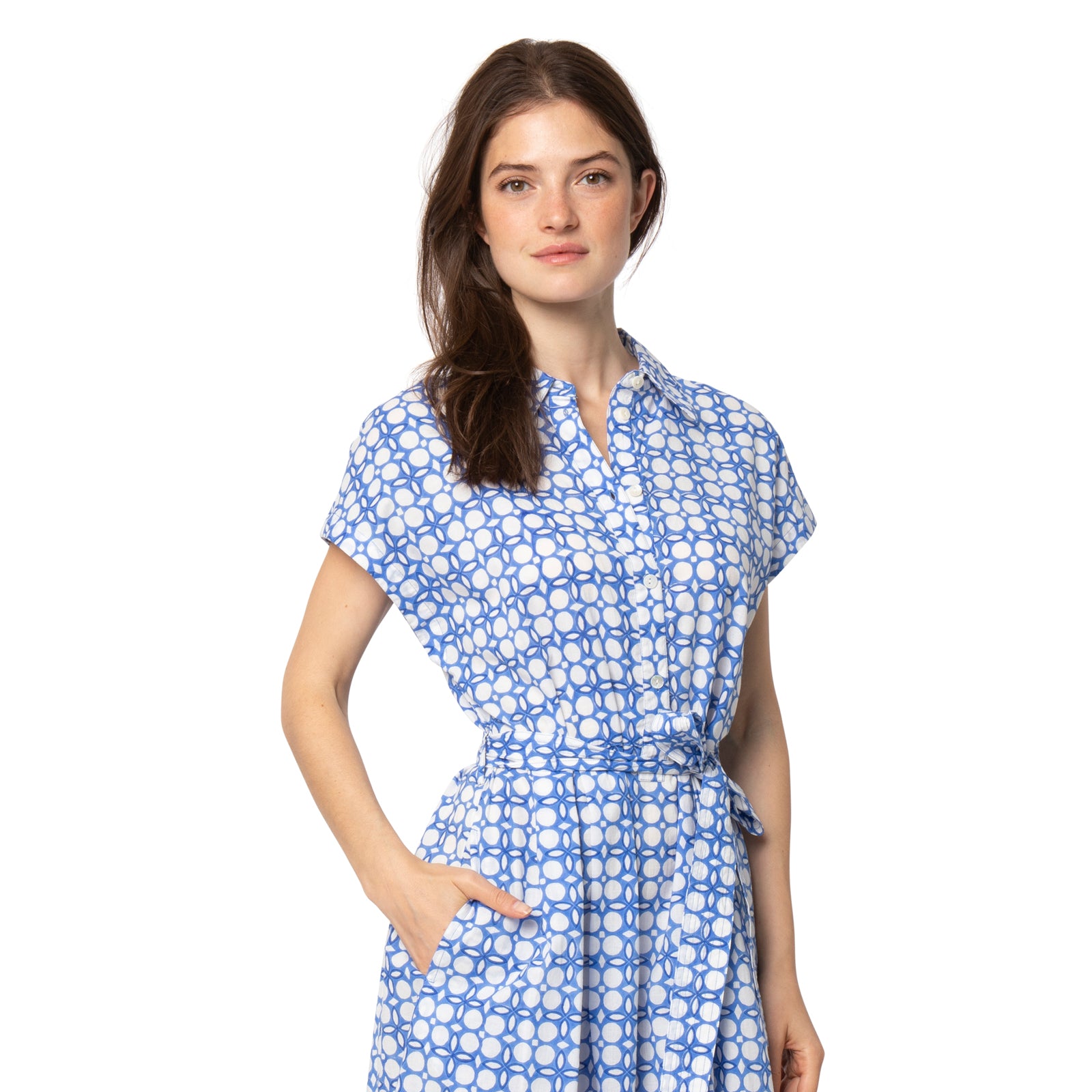 Louna Dress Dotty 100% Organic Cotton - Blue BLUE