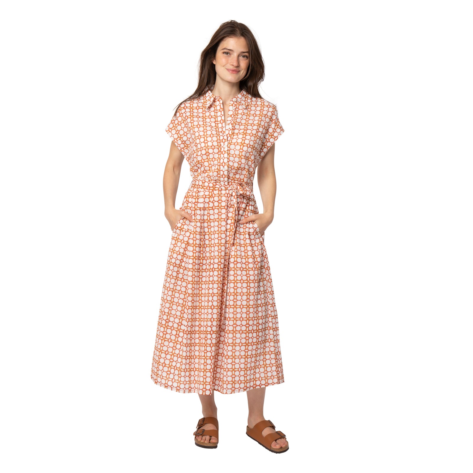 Louna Dress Dotty 100% Organic Cotton - Terracotta TERRACOTTA