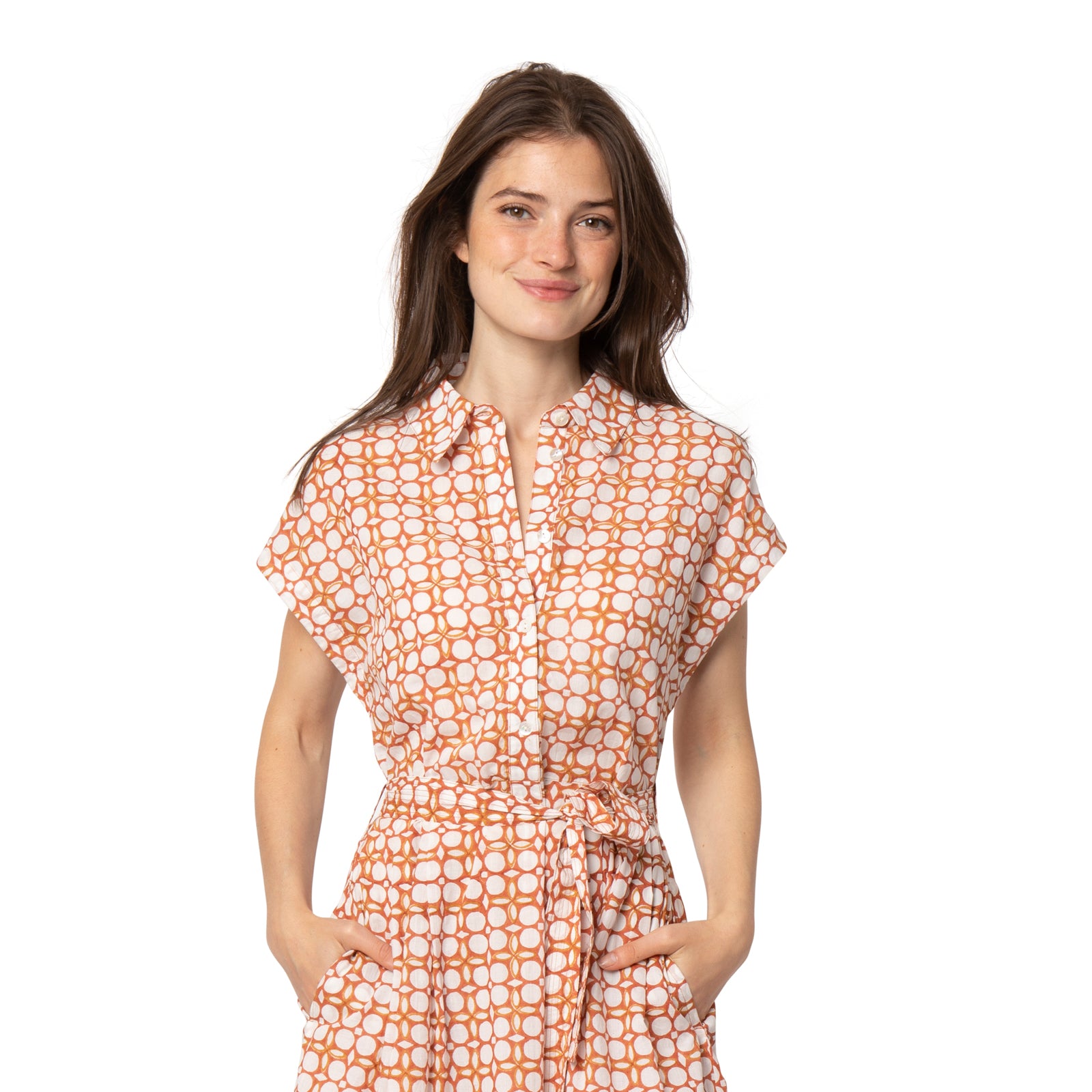 Louna Dress Dotty 100% Organic Cotton - Terracotta TERRACOTTA