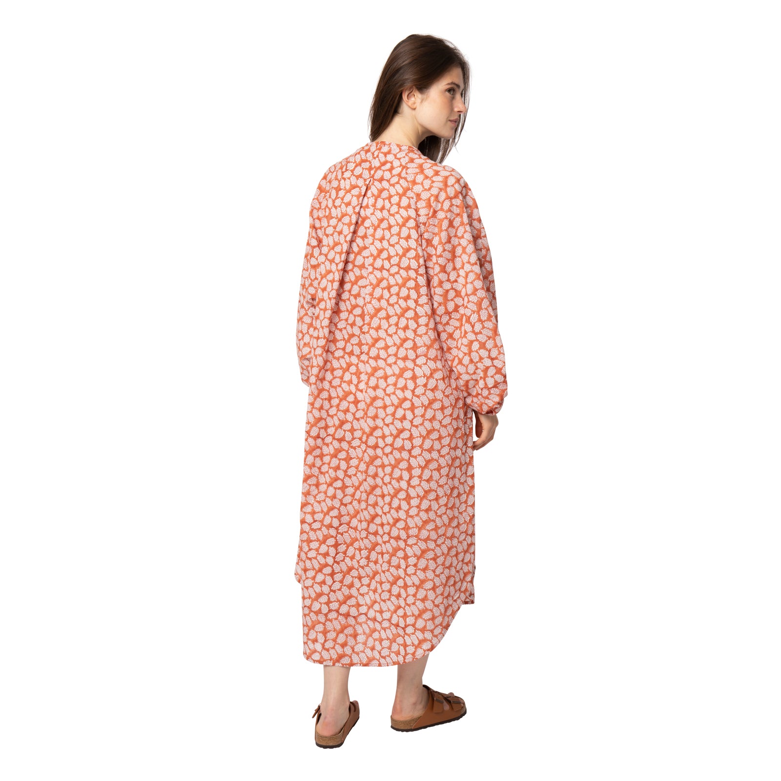 Lilou Dress Leafy 100% Organic Cotton - Terracotta TERRACOTTA