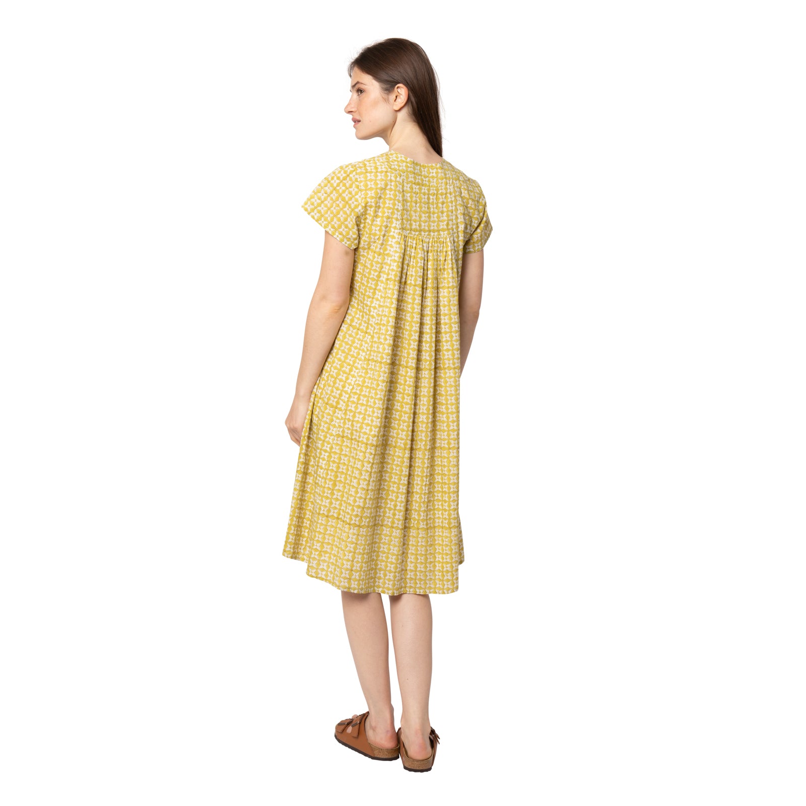 V Neck Dress Pistil 100% Organic Cotton - Yellow Flave YELLOW FLAVE