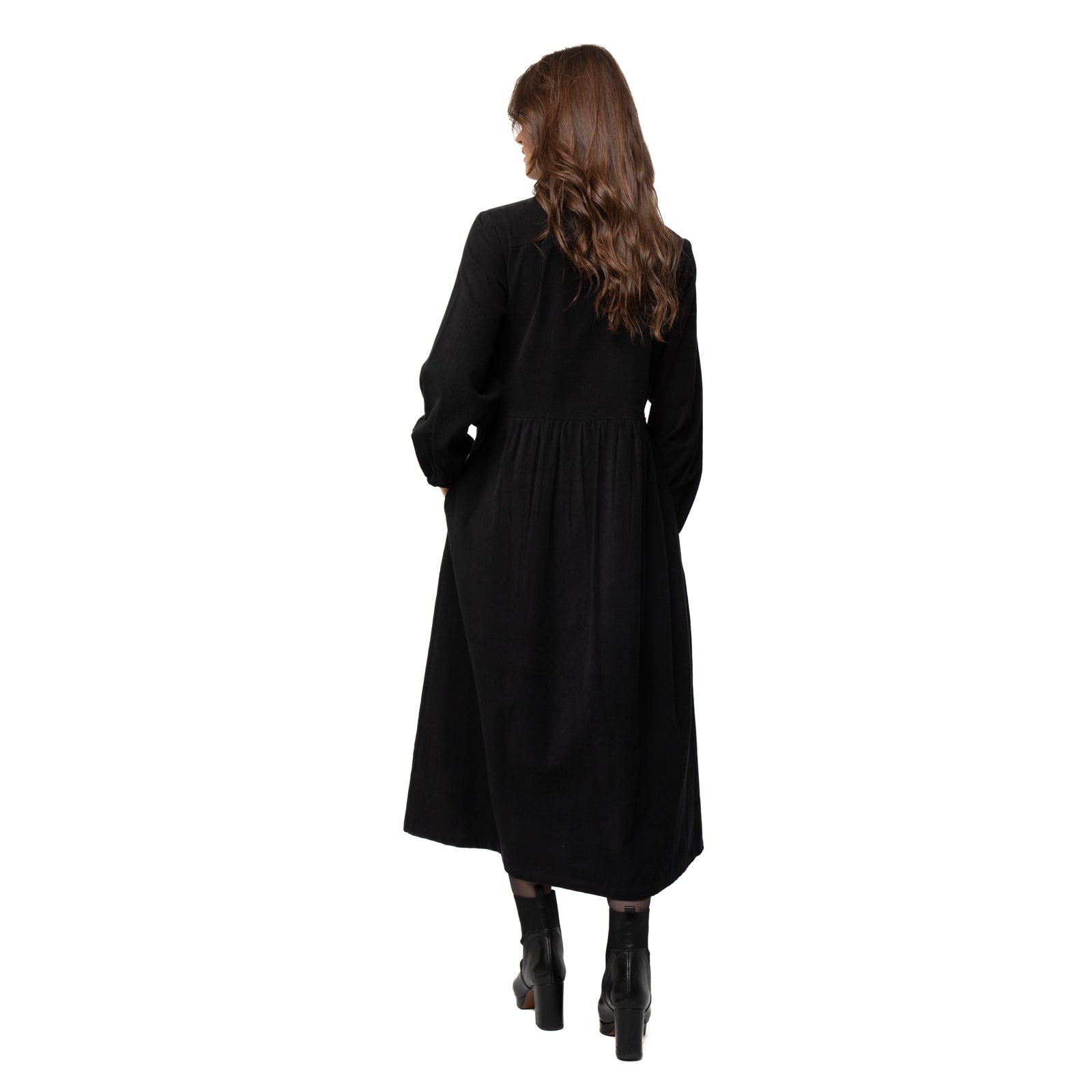 Paulette Dress Velvet 100% Coton - Black BLACK